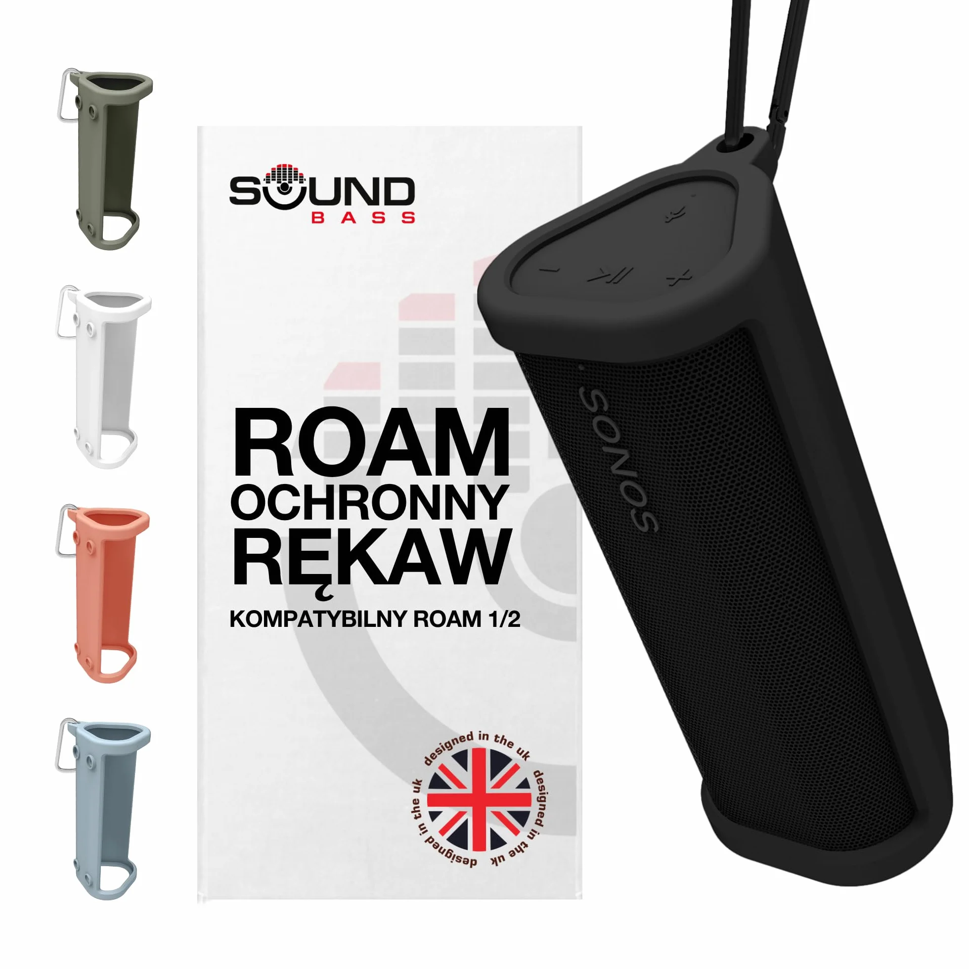 Silikonowe Etui Ochronne do Sonos Roam 2 Czarny Bluetooth