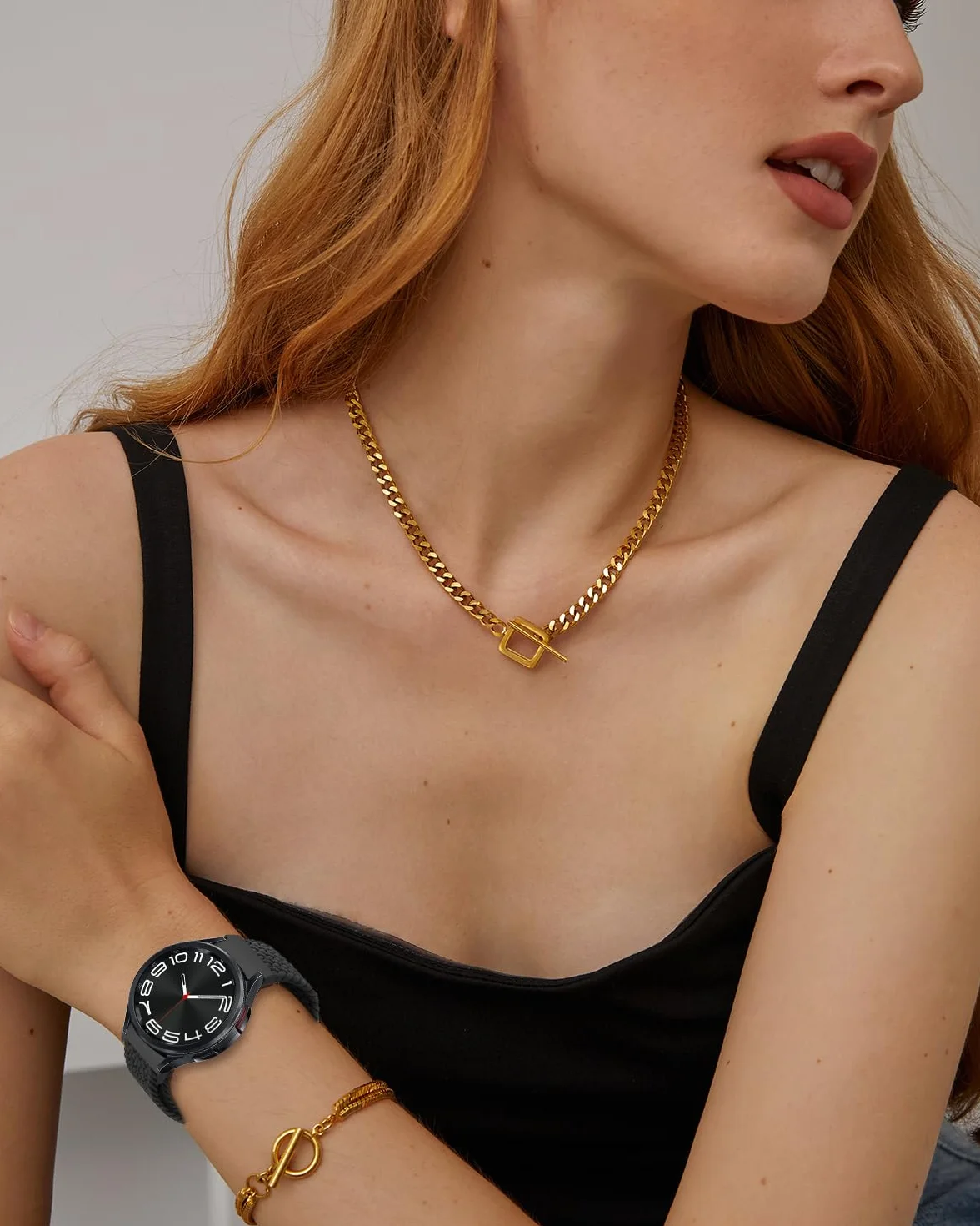 SimpleThings Pleciona bransoletka kompatybilna z Samsung Galaxy Watch 7/6/5/4 40 mm 44 mm 5 Pro 45 mm 6 Classic 47 mm