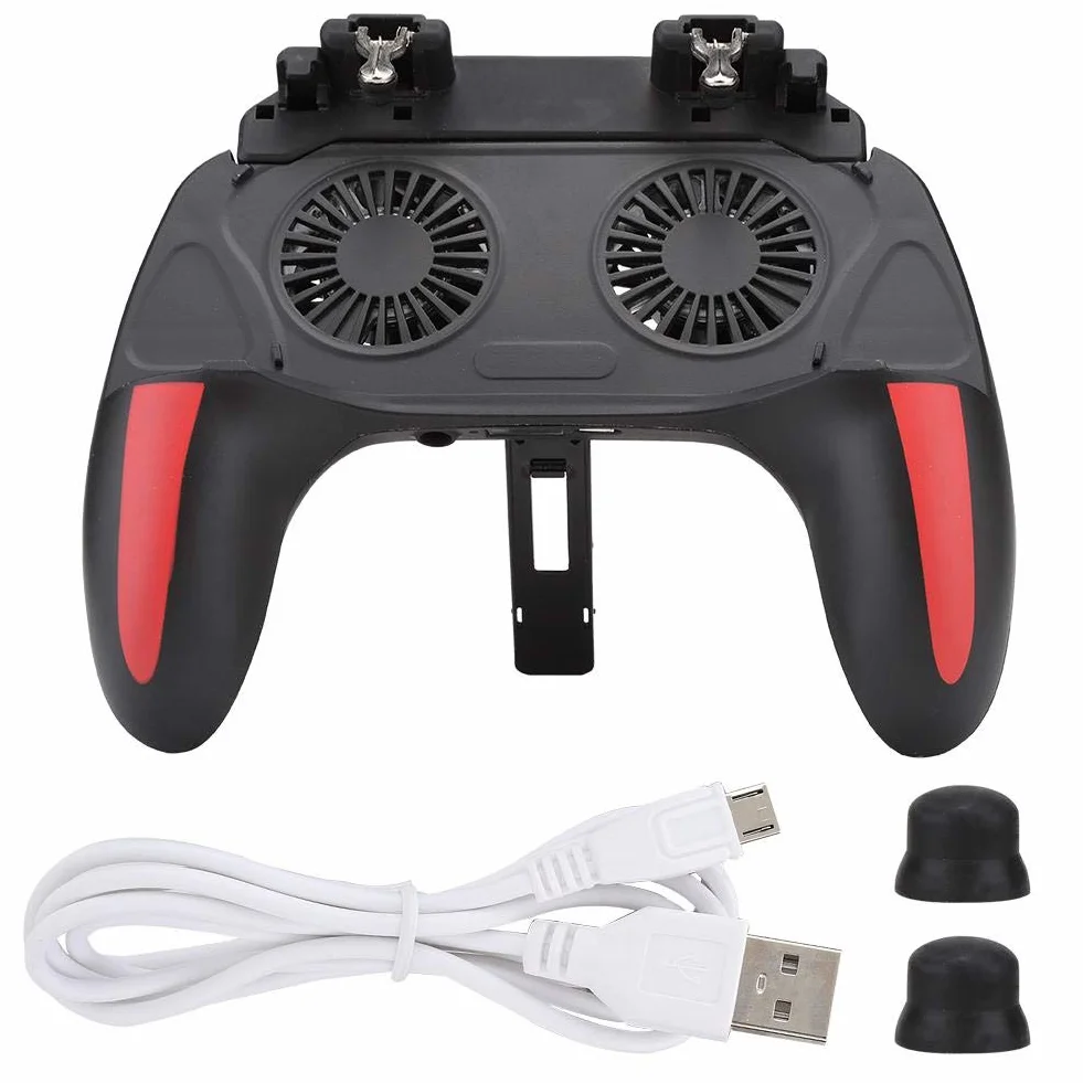 Mobilny kontroler do gier, mobilny gamepad z podwójnym chłodzeniem, rozpraszanie ciepła Joystick wyzwalający grę mobilną do telefonu Double the comfort