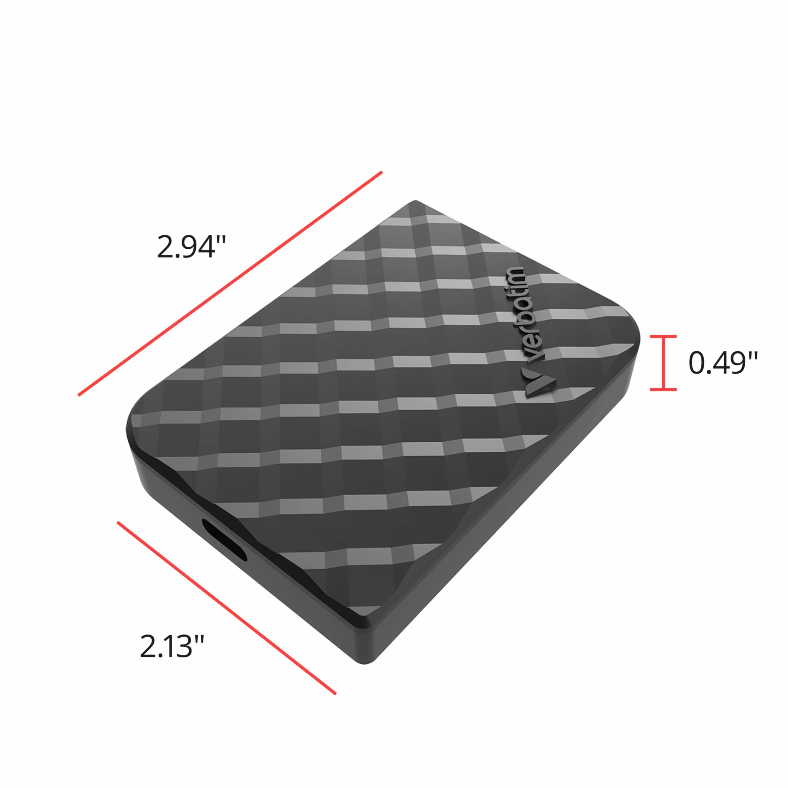 Verbatim Store 'n' Go Mini Diamond Portable SSD 2 TB, USB 3.2 Gen 1 z adapterem USB C 1000 MB/s, kompaktowy 35 g, szybki transfer danych, oprogramowanie Nero Backup, do PC i Mac, czarny