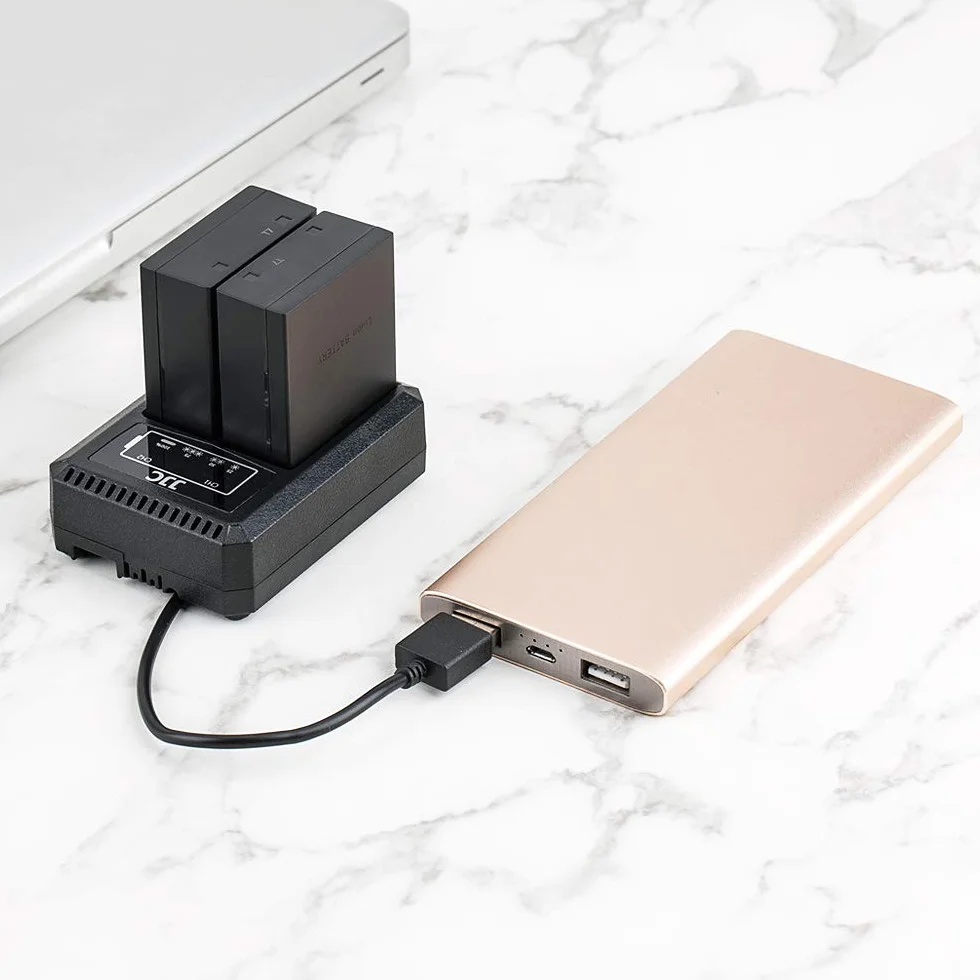 JJC Podwójna ładowarka USB do Olympus OM-D E-M1X, E-M1 Mark II, E-M1 Mark III itp. Kamery do baterii Olympus BLH-1