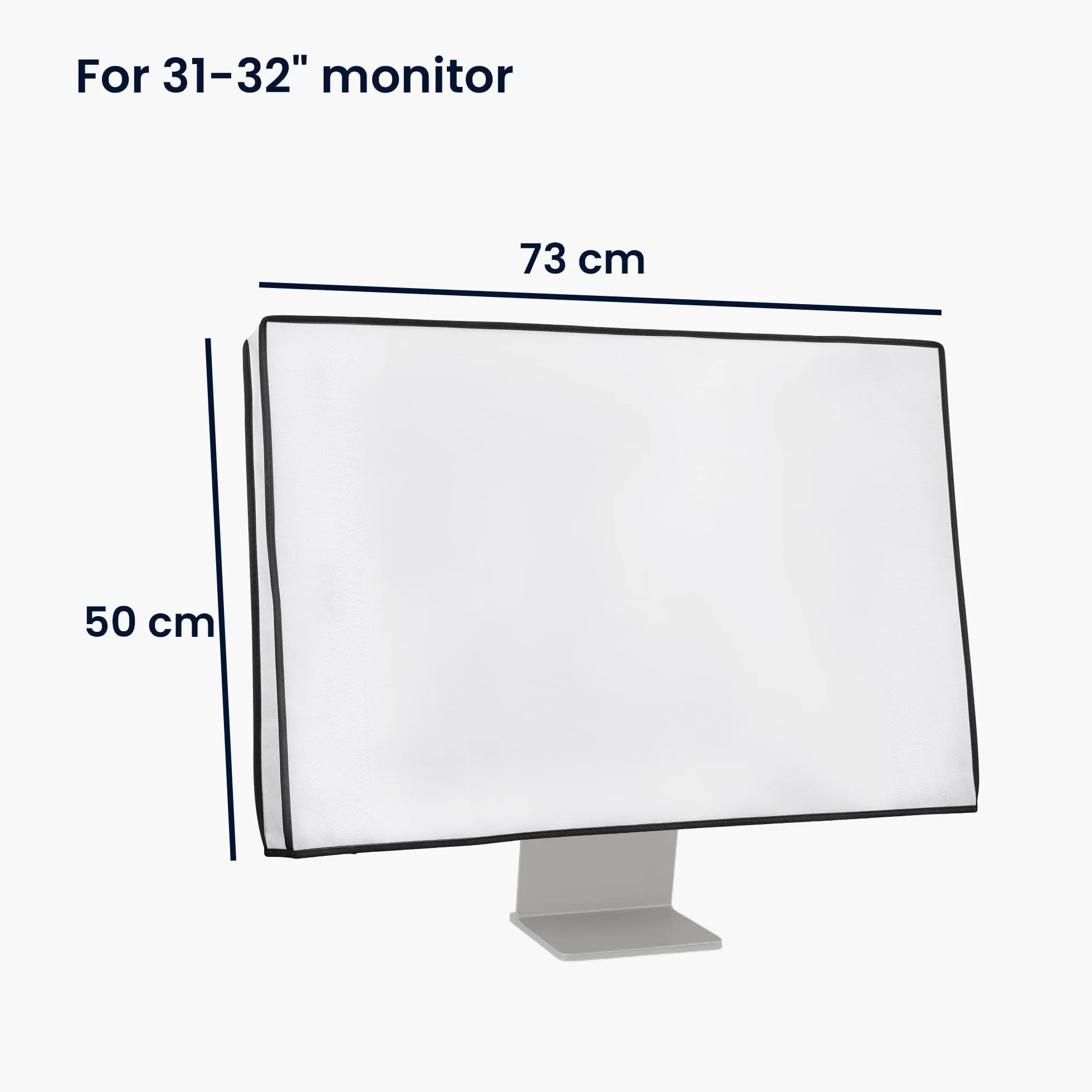 kwmobile Pokrowiec na ekran komputera kompatybilny z monitor 31-32" - Pokrowiec na ekran PC - Biały