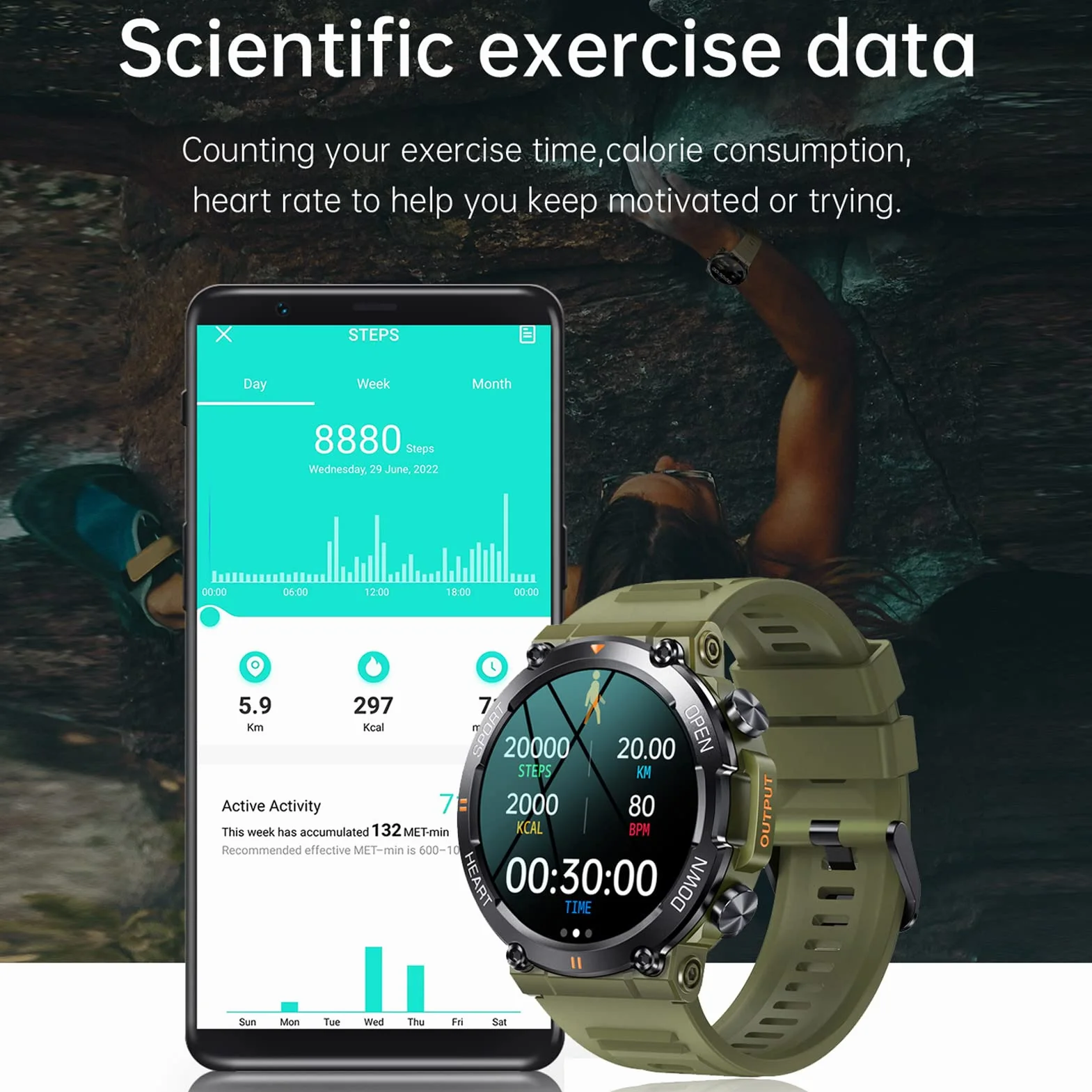 Inteligentny Zegarek dla Kobiet i Mężczyzn z Połączeniem Bluetooth, Monitor Aktywności Fizycznej z Monitorem Tlenu Bloox, Wiele Trybów Sportowych, Wodoodporny Zegarek Fitness dla