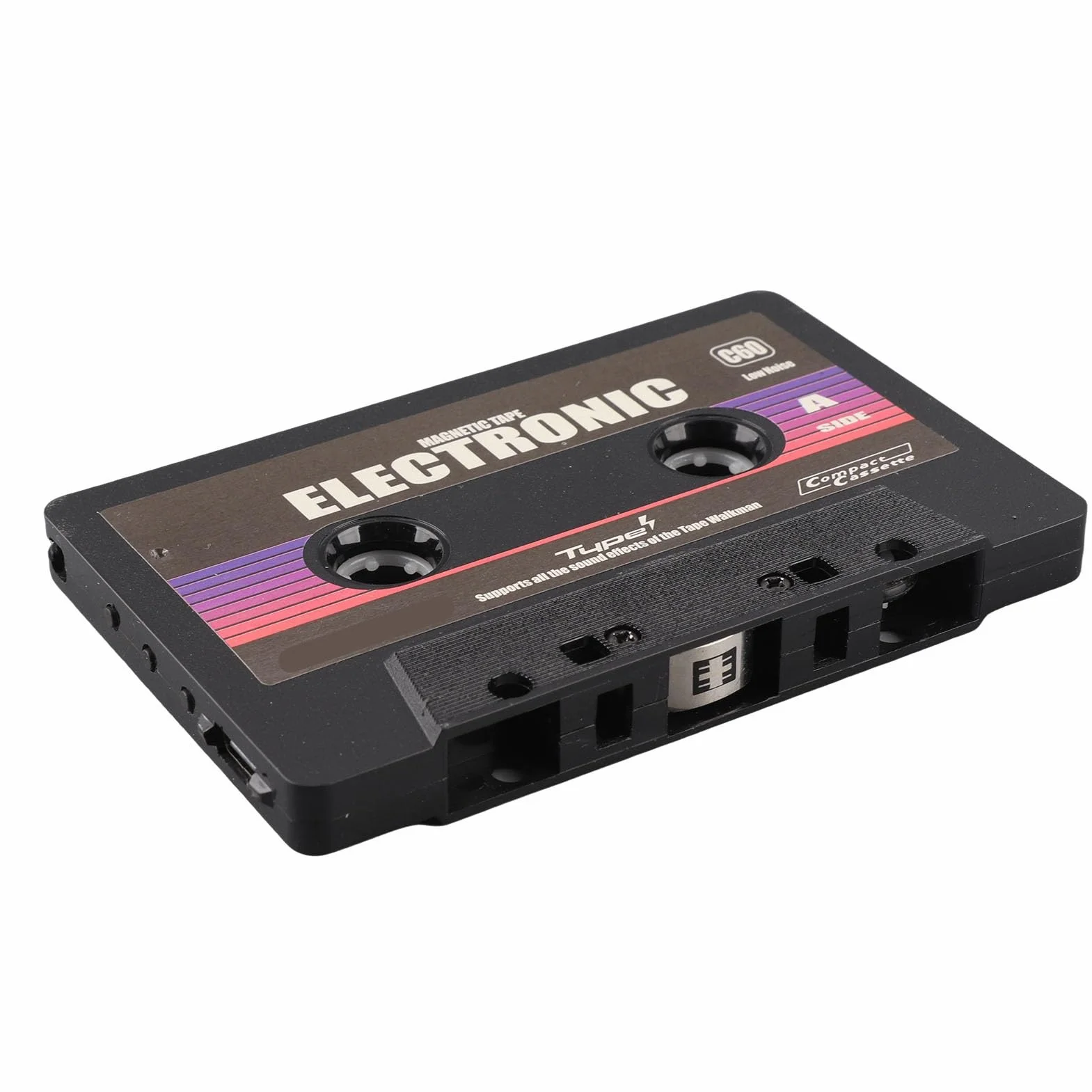 Bezprzewodowy Adapter do Kaset, Kompaktowy i Wydajny, Zapewniający łatwy Dostęp do Muzyki w Samochodach z Zasilaniem USB