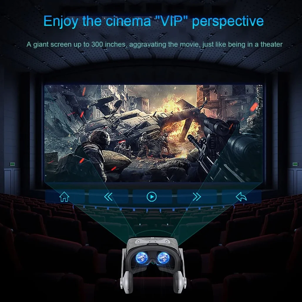 Okulary VR, zestaw słuchawkowy z wirtualnej rzeczywistości, zestawy słuchawkowe VR obsługują Android i IOS, połączenie Bluetooth dla iPhone 13 Pro Max/13 Pro 13/12/11, do Samsung Galaxy S21, Huawei, Xiaomi (Kolor: B, rozmiar: Ios )