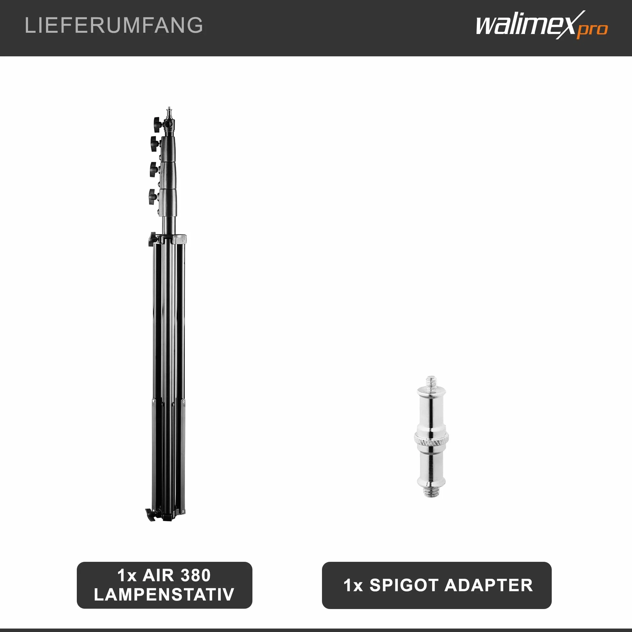 walimex pro 19670 statyw do lampy Walimex Pro air 380 cm