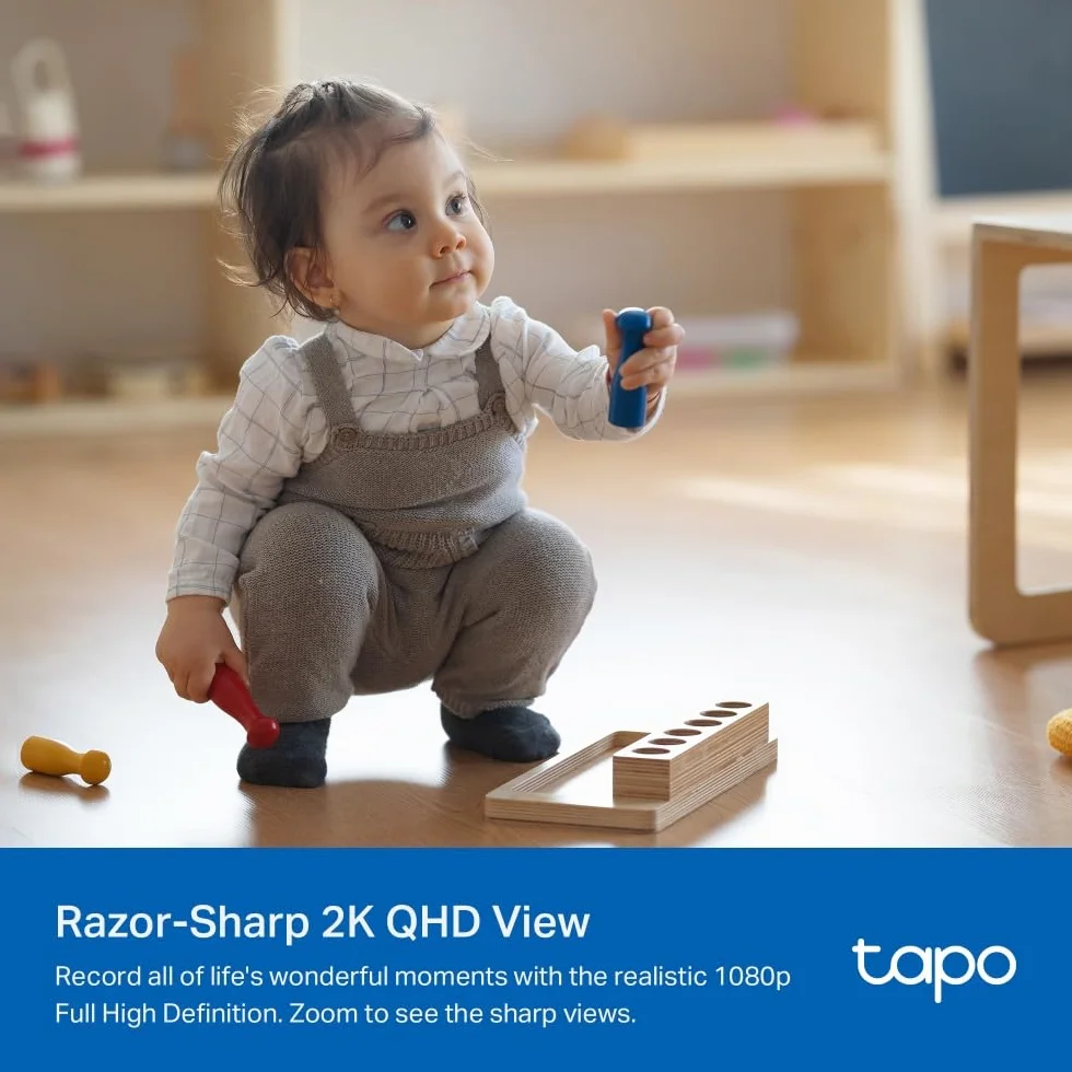 TP-Link Tapo C222 | Kamera Wi-Fi 2K QHD Pan/Tilt z funkcją śledzenia ruchu | Tryb nocny | Inteligentne wykrywanie | Dwukierunkowe audio | Kompatybilna z Alexa i Google Home