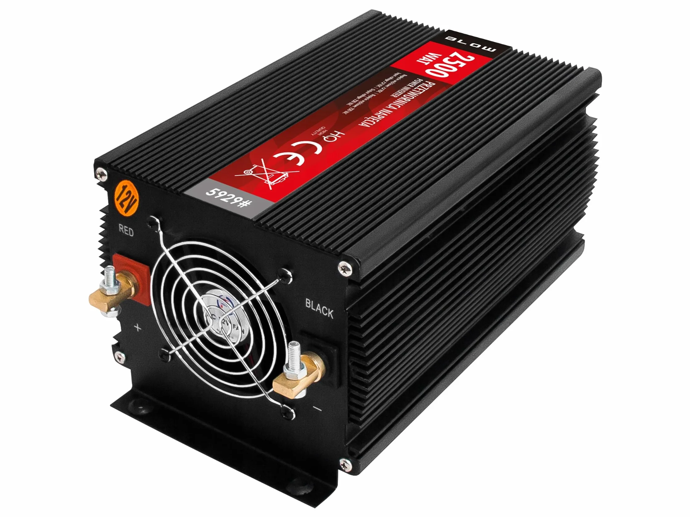 PRZETWORNICA SAMOCHODOWA NAPIĘCIA 5000W 12V 230V UNIWERSALNA KAMPER