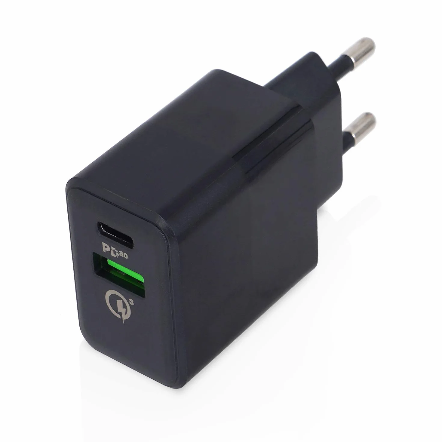 Wicked Chili 2X 20W Dual USB Wall Charger USB-A QC 3.0 + USB-C PD 3.0 - Zestaw 2 szybkich ładowarek, 2 podwójne porty adapterów ładowania kompatybilny z Xiaomi, Samsung, iPhone 13, Magsafe Charger