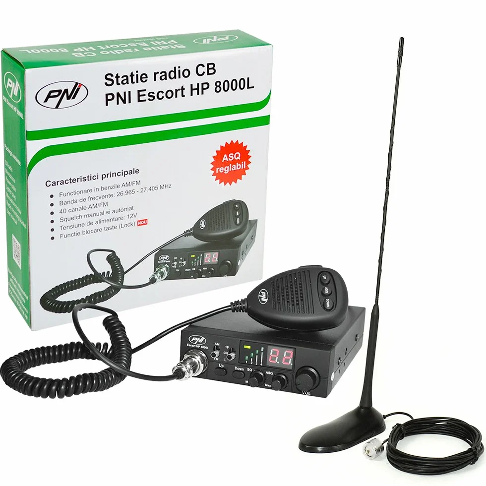 Zestaw CB PNI ESCORT HP 8000L ASQ + antena CB PNI Extra 45