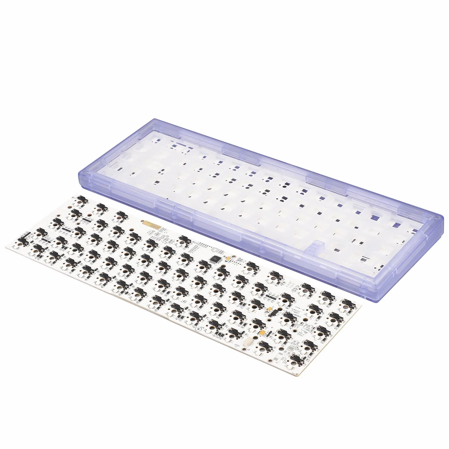 Zestaw Klawiatury Mechanicznej DIY 67 Klawiszy Podświetlana RGB Niestandardowa Klawiatura do Gier dla Entuzjastów Materiał o Wysokiej Twardości (Fioletowy)