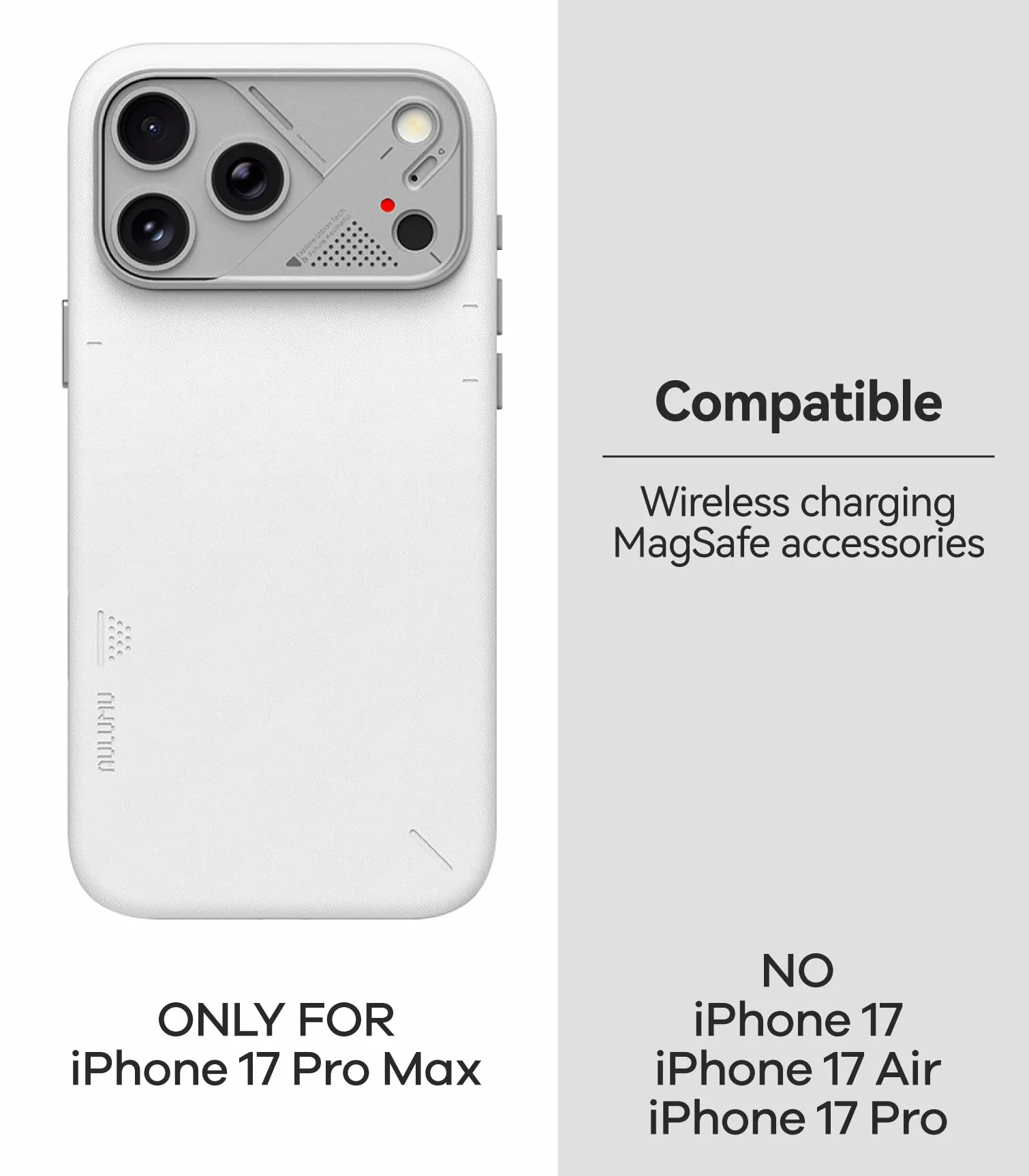 Aulumu A17 Etui CoolHyper ze skóry wegańskiej do iPhone'a 17 Pro Max, sterowanie kamerą, z płetwami chłodzącymi, luksusowy komfort, kompatybilne z MagSafe, kompletne owijanie, czarne