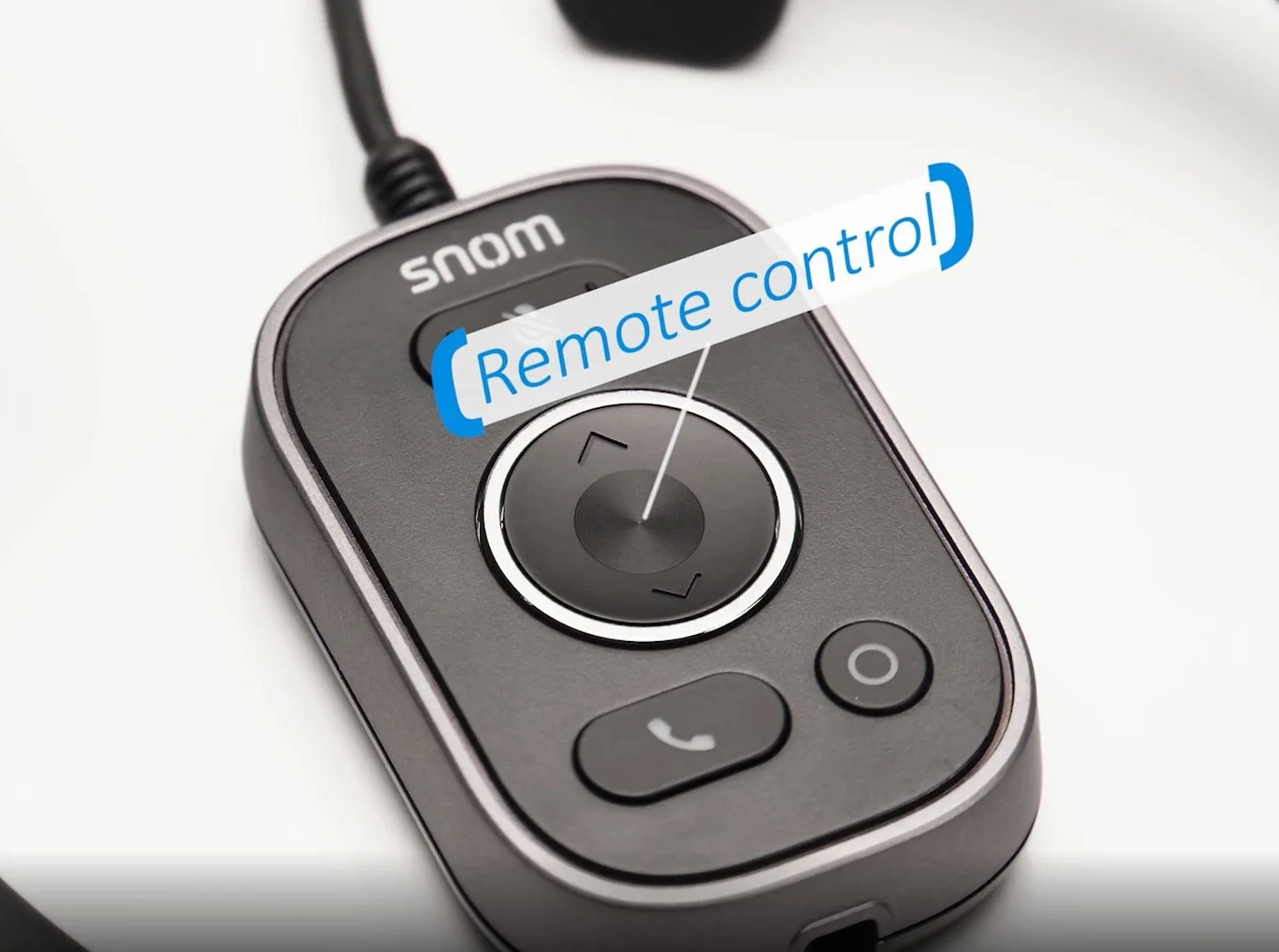 Snom A330M zestaw słuchawkowy nauszny, pasywna redukcja szumów, zestaw słuchawkowy VoIP, kabel USB / RJ9 / 3.5 jack ze sterowaniem rozmowy, miękka sztuczna skóra, czarny; 0004597