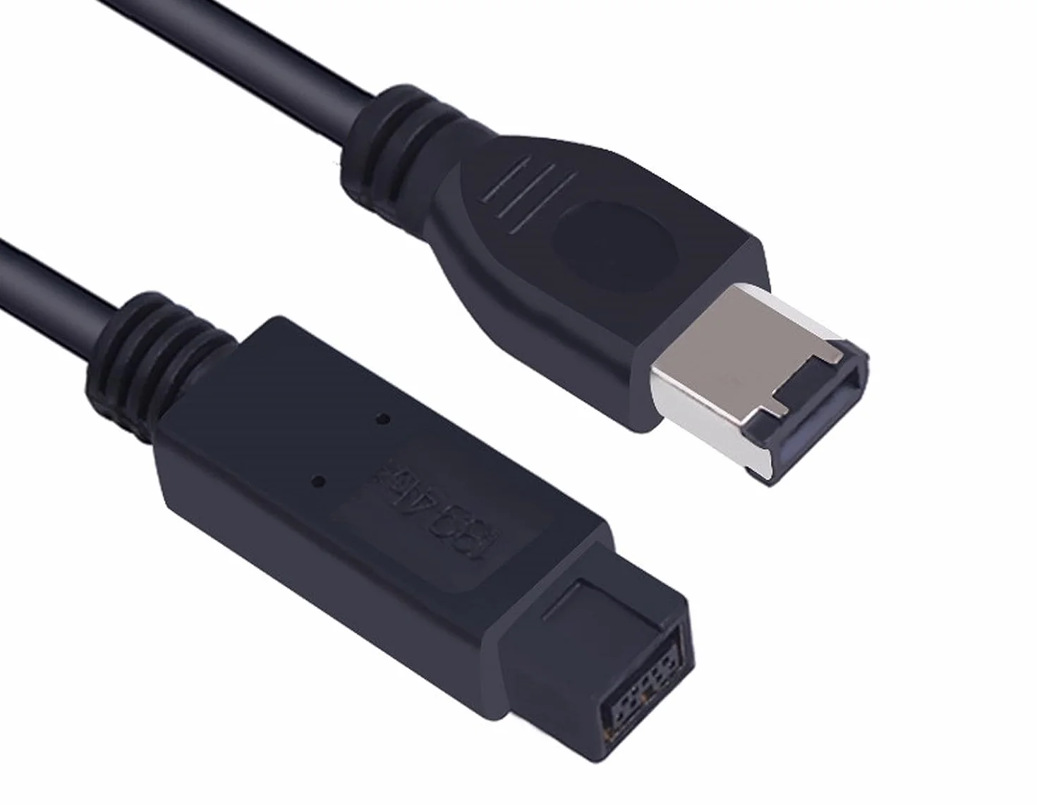 przezroczysta IEEE 1394 FireWire 800 na FireWire 400 kabel, 9-biegunowy/6-pinowy wtyczka/wtyczka (czarna)