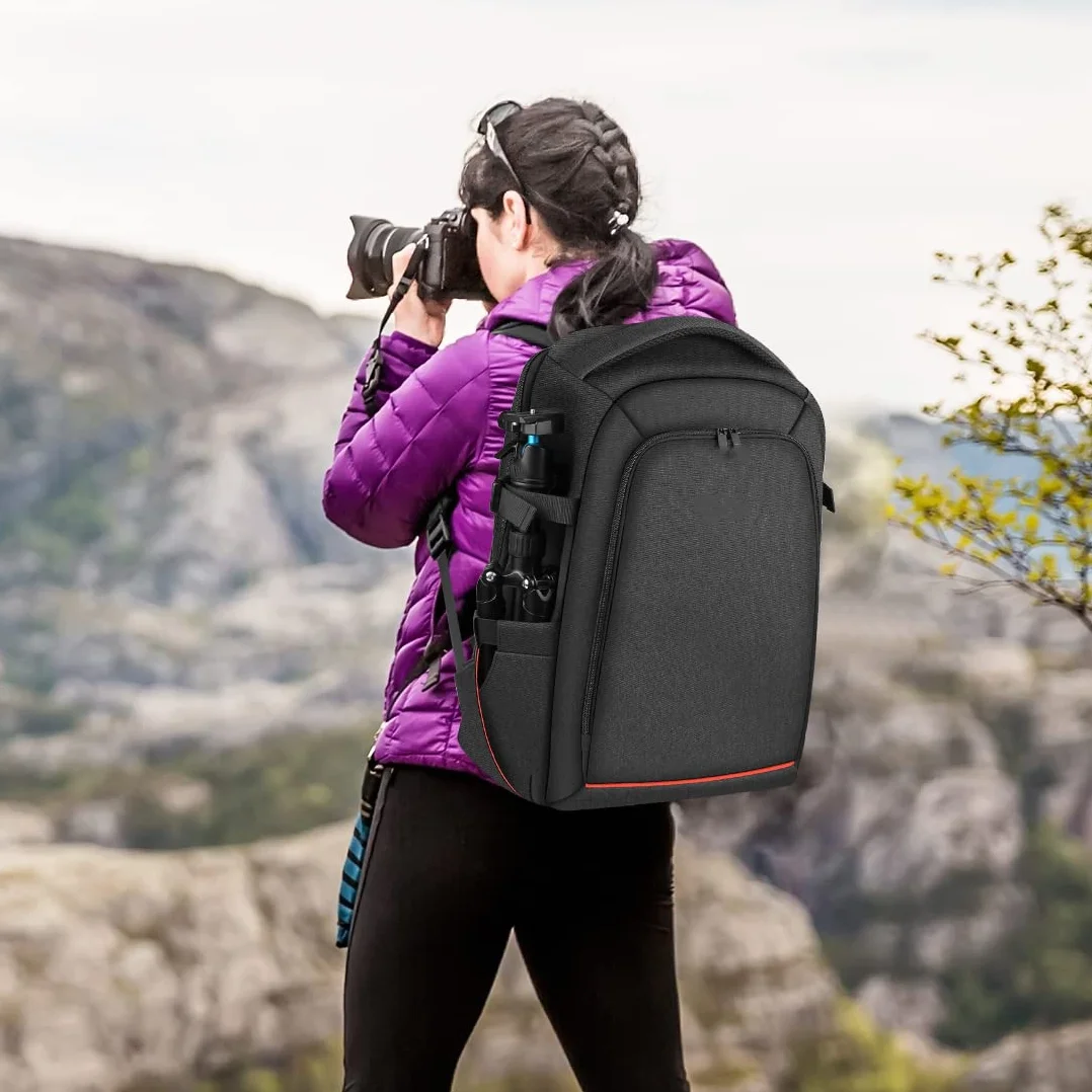 Fututech Torba fotograficzna do DJI Ronin-SC Ronin-S DSLR Camera DSLR Wodoodporny plecak na aparat, stabilizator odporny na zarysowania z osłoną przeciwdeszczową, czarna, czarny