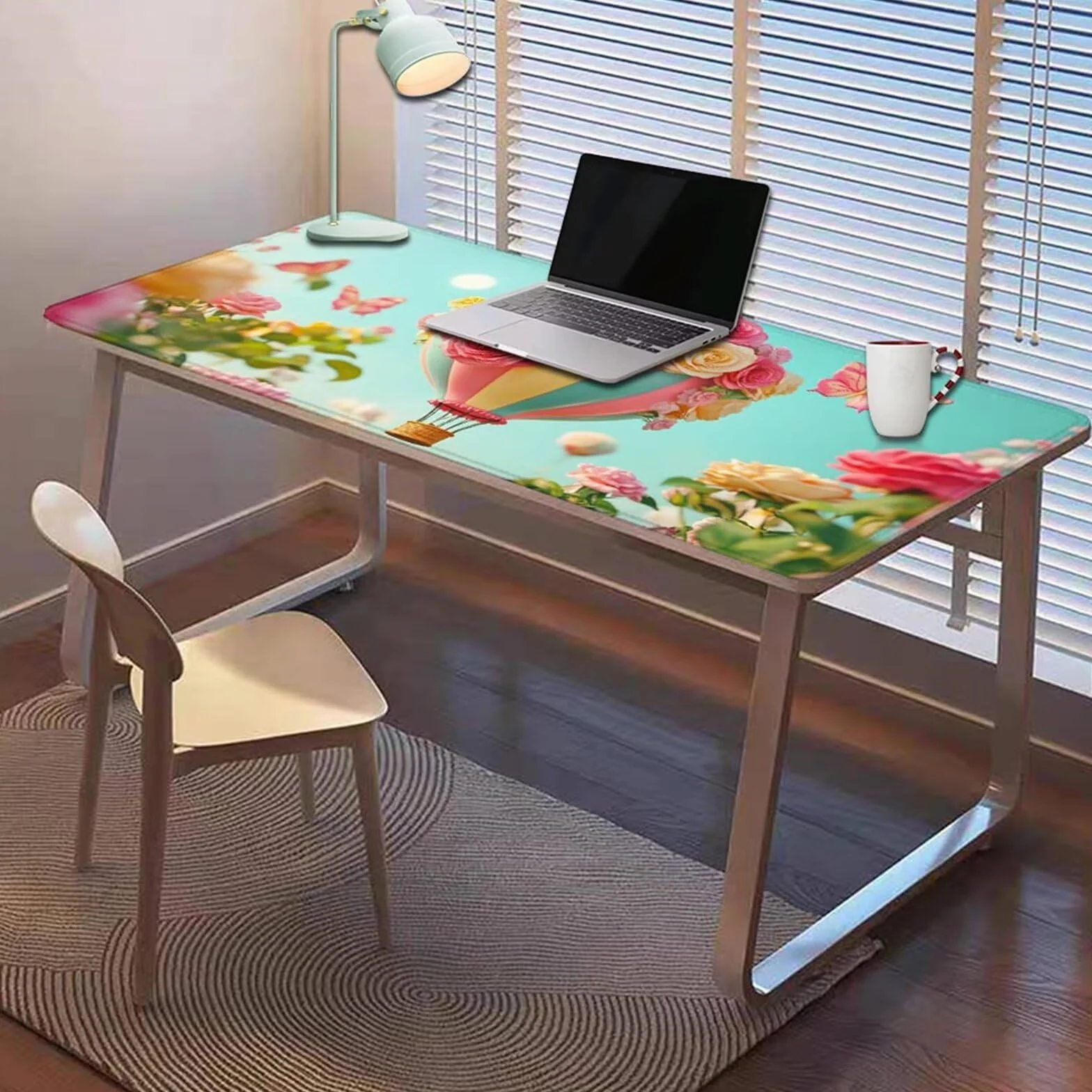Gamingowa podkładka pod mysz 1200 x 600 x 3 mm, XXL, wodoszczelna, odporna na ścieranie, z przyszytymi krawędziami, niebieska, podkładka na biurko, poprawia prędkość i precyzję pod laptopa, komputer