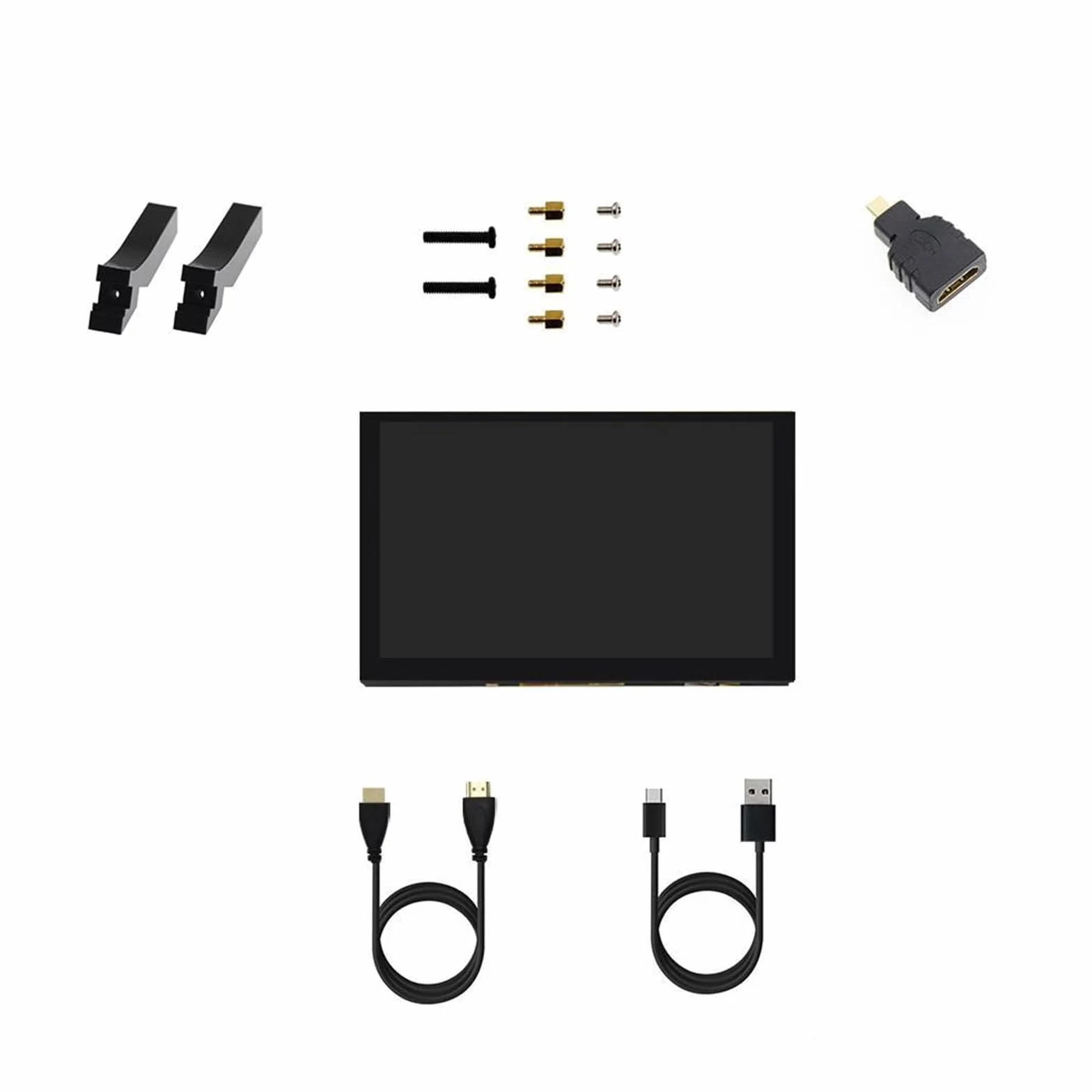 5-calowy ekran dotykowy panel monitora LCD pojemnościowy wyświetlacz dotykowy 1024x600 dla 5 3B+ 4B płyta rozwojowa pojemnościowy monitor USB