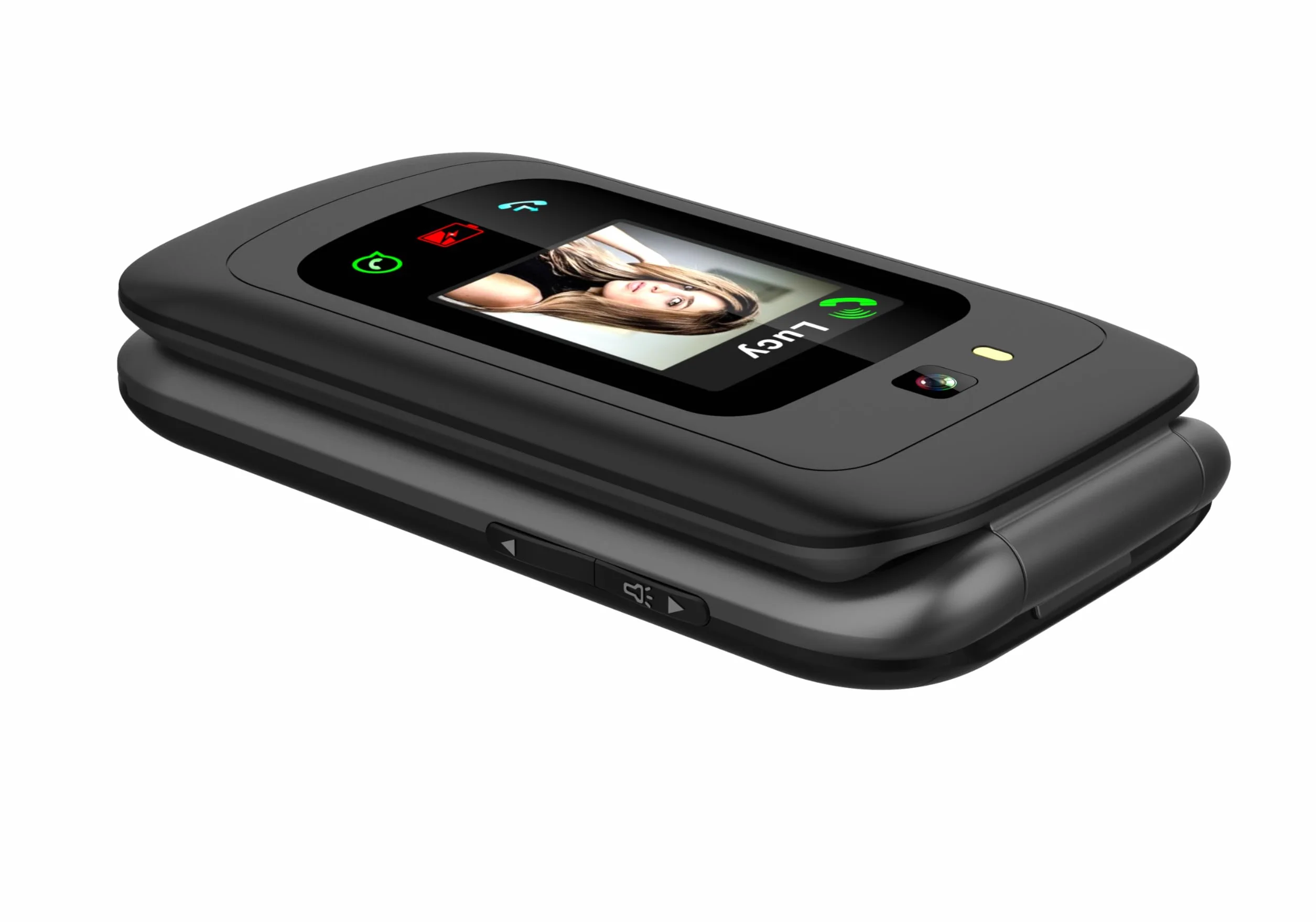Funker E450 MAX Pro 2 - Składany telefon 4G dla osób starszych - WhatsApp - Połączenie wideo - Ekran dotykowy - Przycisk SOS - Geolokalizacja - Bateria 1750 mAH - Zgodność ze słuchawkami - Ładowanie