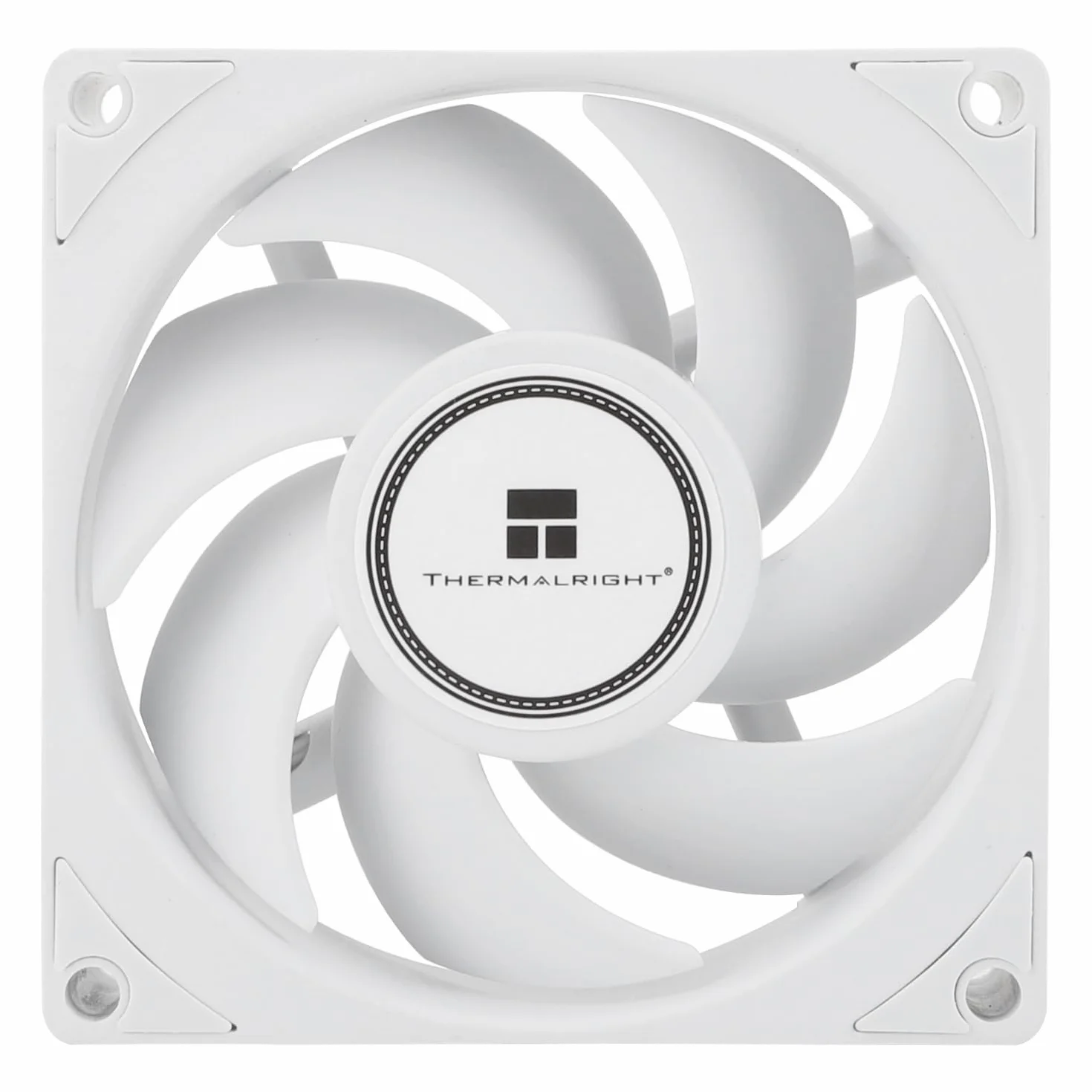 Thermalright TL-B8W CPU wentylator komputerowy, cichy, 4-pinowy PWM, cichy wentylator chłodzący, 80 mm, prędkość 2200 obr./min, 80 x 80 x 25 mm (biały)