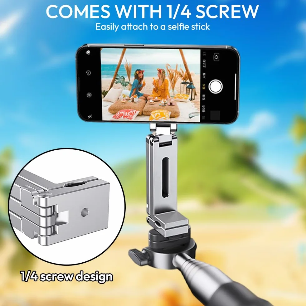 Magnetyczny statyw do telefonu komórkowego 3 w 1, mini kijek do selfie, aluminiowy, składany tripod, statyw do selfie, kompatybilny z iPhone 16, 15, 14, 13, 12, Magsafe, Sumsung, czarny (srebrny)