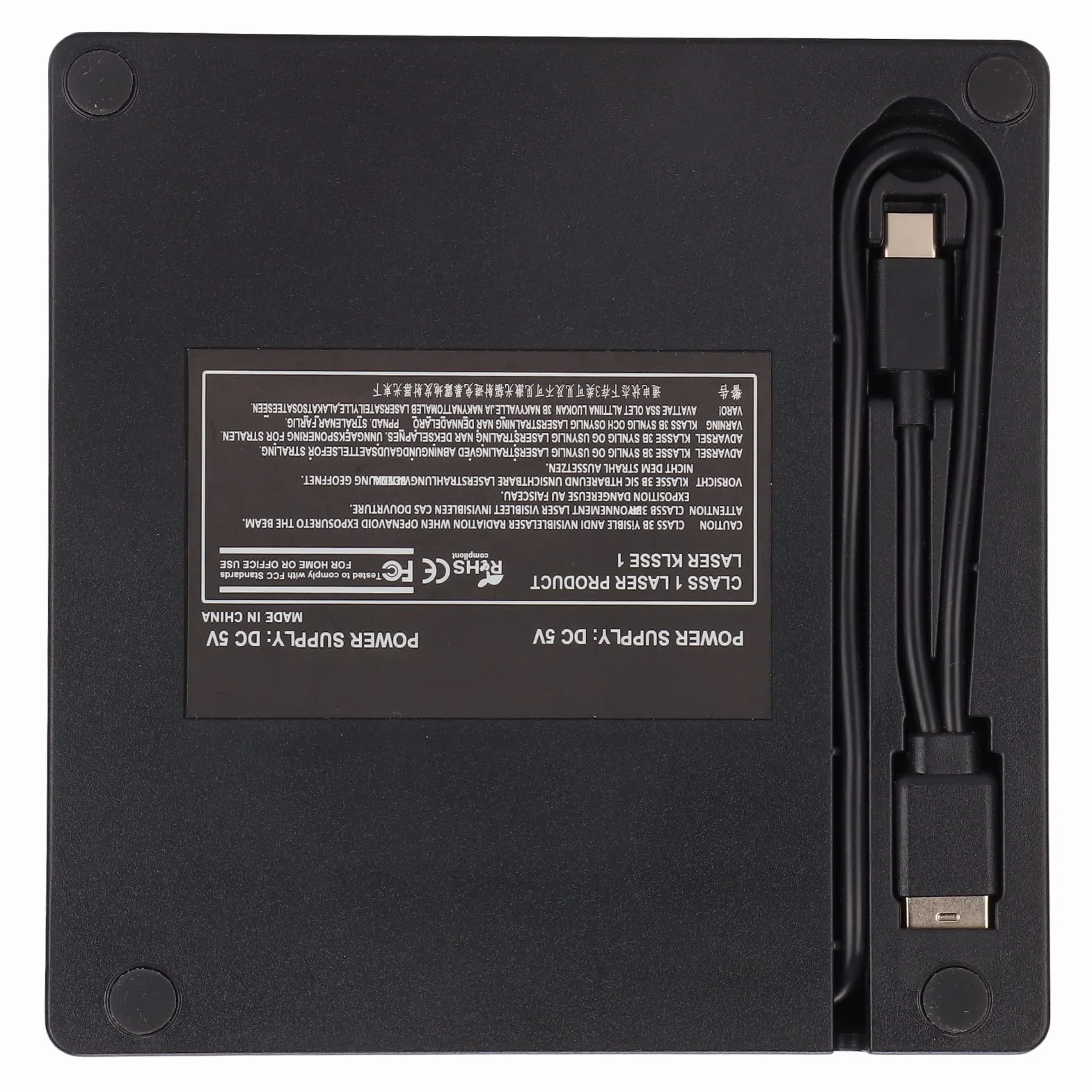 CCYLEZ Zewnętrzna obudowa napędu DVD, 5 Gbit/s, USB 3.0, USB 2.0, laptop, napęd optyczny, obsługuje interfejs 3,0 Gb/s II, do napędu DVD-RW 12,7 mm 9,5 mm