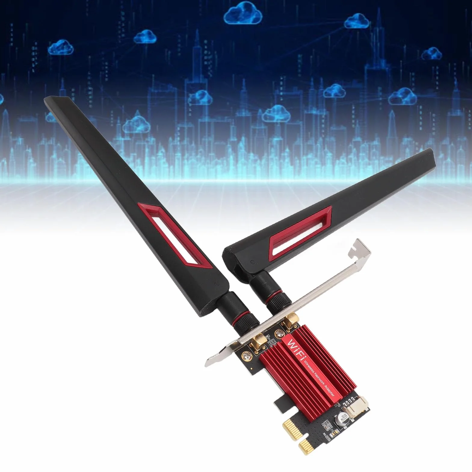 7260AC WiFi 6 PCIE karta WiFi do komputera stacjonarnego, karta Pro PCIE WiFi, 1200 Mb/s 2,4 G 5G dwupasmowa karta sieciowa BT4.0 PCIE z 2 wzmocnieniem 10dBi dla 7 8 10 11