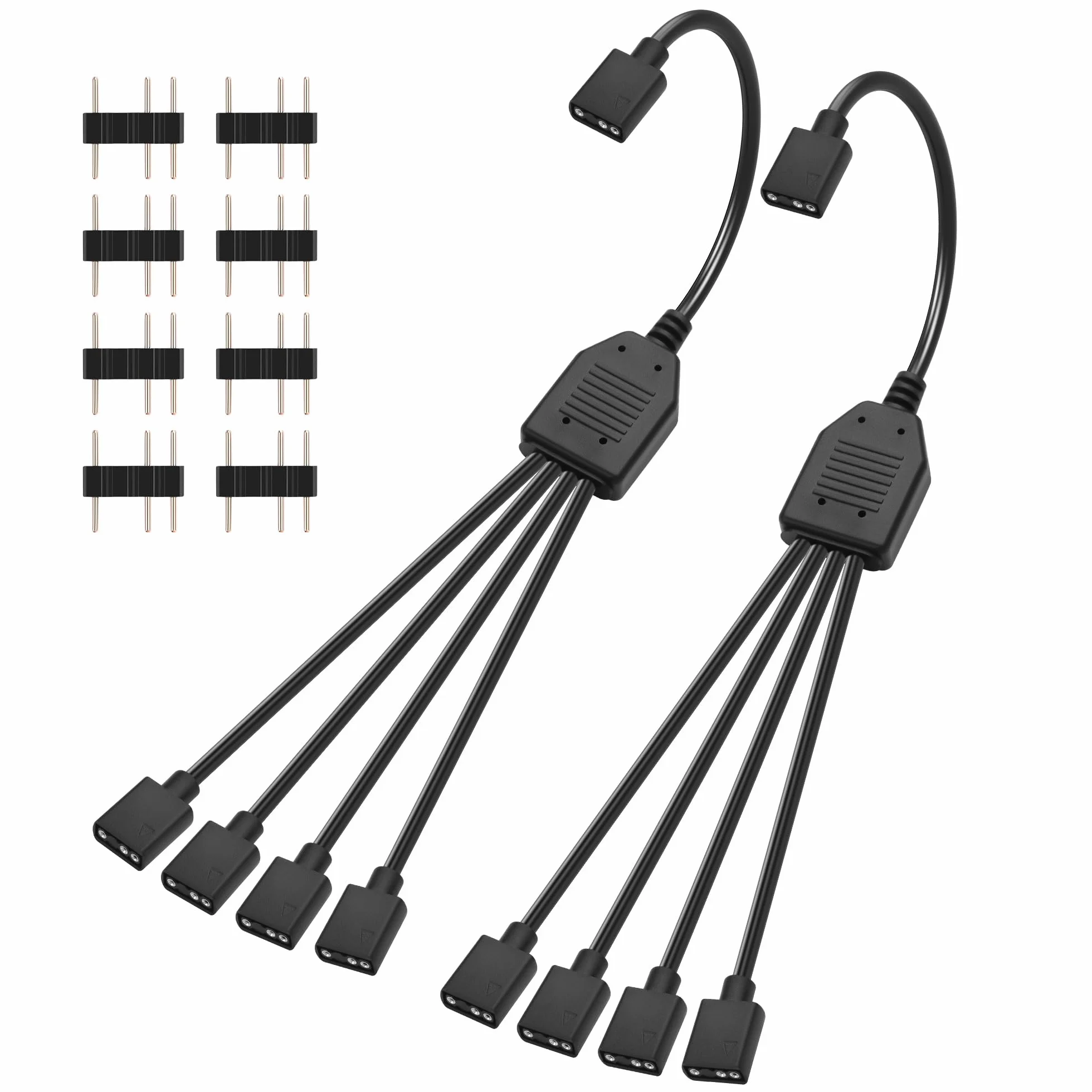 GINTOOYUN Rozdzielacz ARGB 1 do 4 5 V 3-pin żeński do pasków świetlnych RGB, wentylatorów RGB