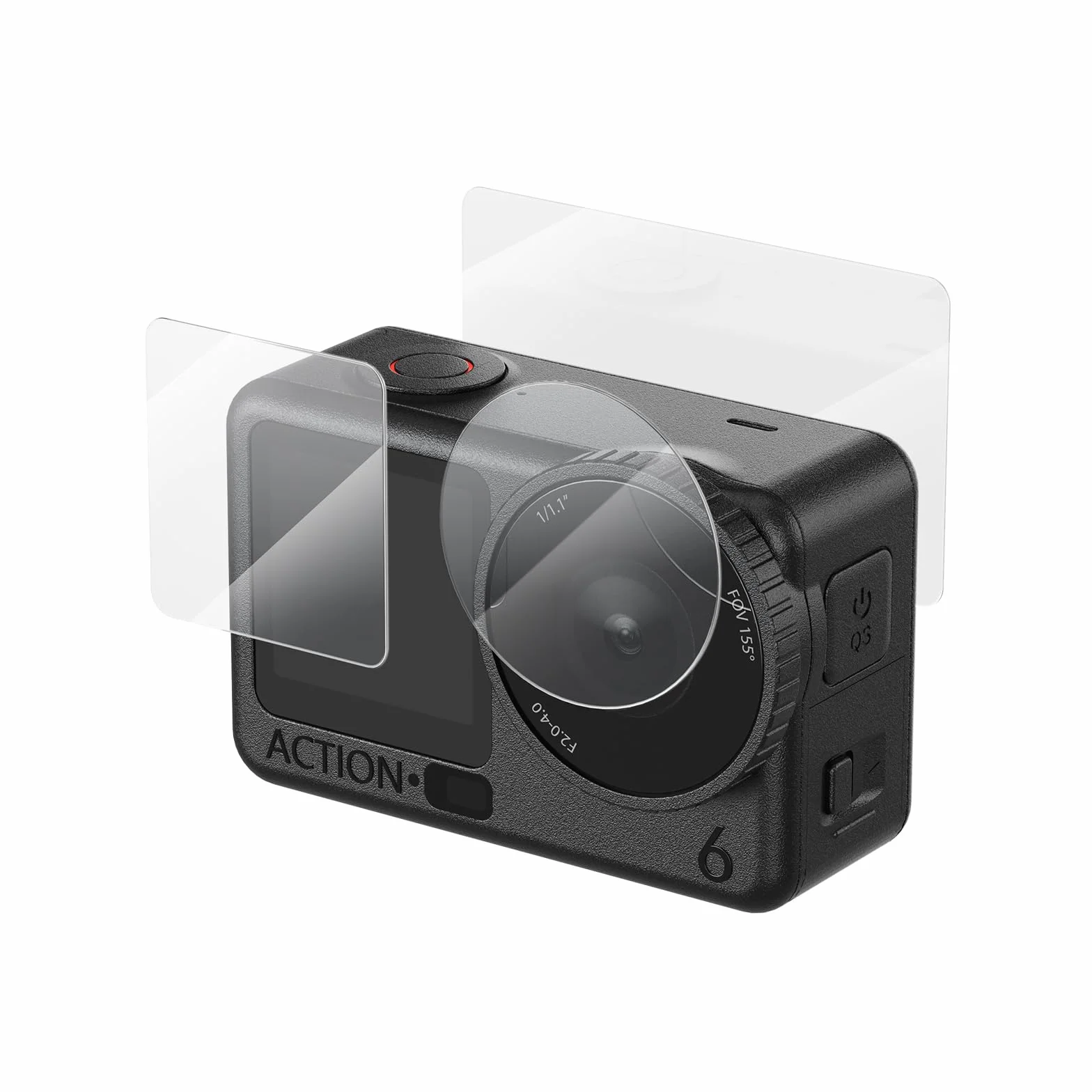 SMALLRIG Zestaw folii ochronnej, szkło hartowane do DJI Osmo Action 6, ultracienki i wytrzymały dodatek do kamery sportowej, solidny i odporny na zarysowania, zawiera narzędzia do czyszczenia, 5892