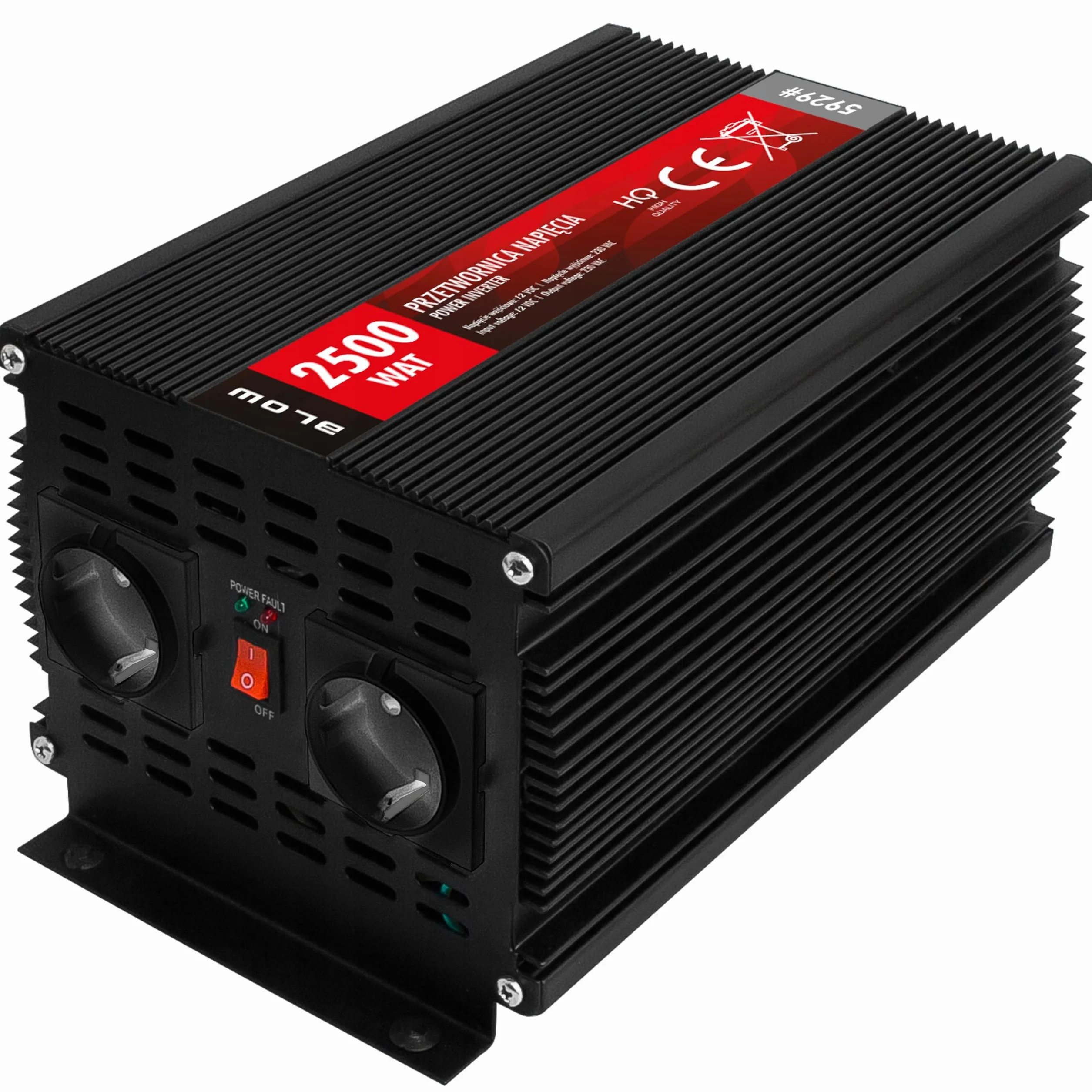PRZETWORNICA SAMOCHODOWA NAPIĘCIA 5000W 12V 230V UNIWERSALNA KAMPER