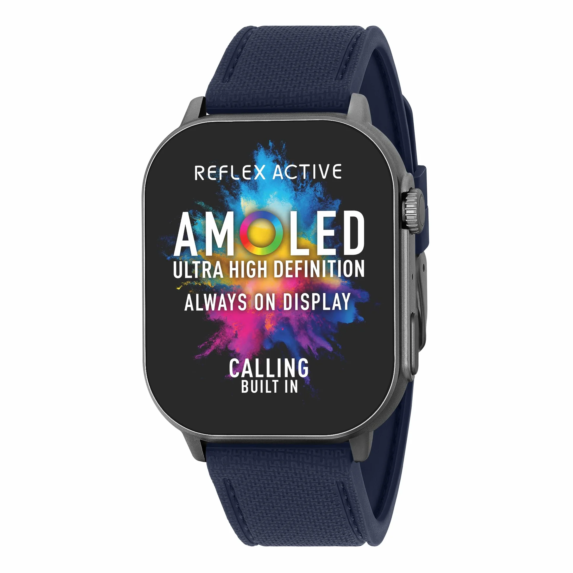 Reflex Active Seria 29 Męski Smartwatch AMOLED z 2,04-calowym wyświetlaczem, monitorem tętna, pomiarem tlenu we krwi, wodoodporność IP68, śledzenie fitness dla iOS + Android