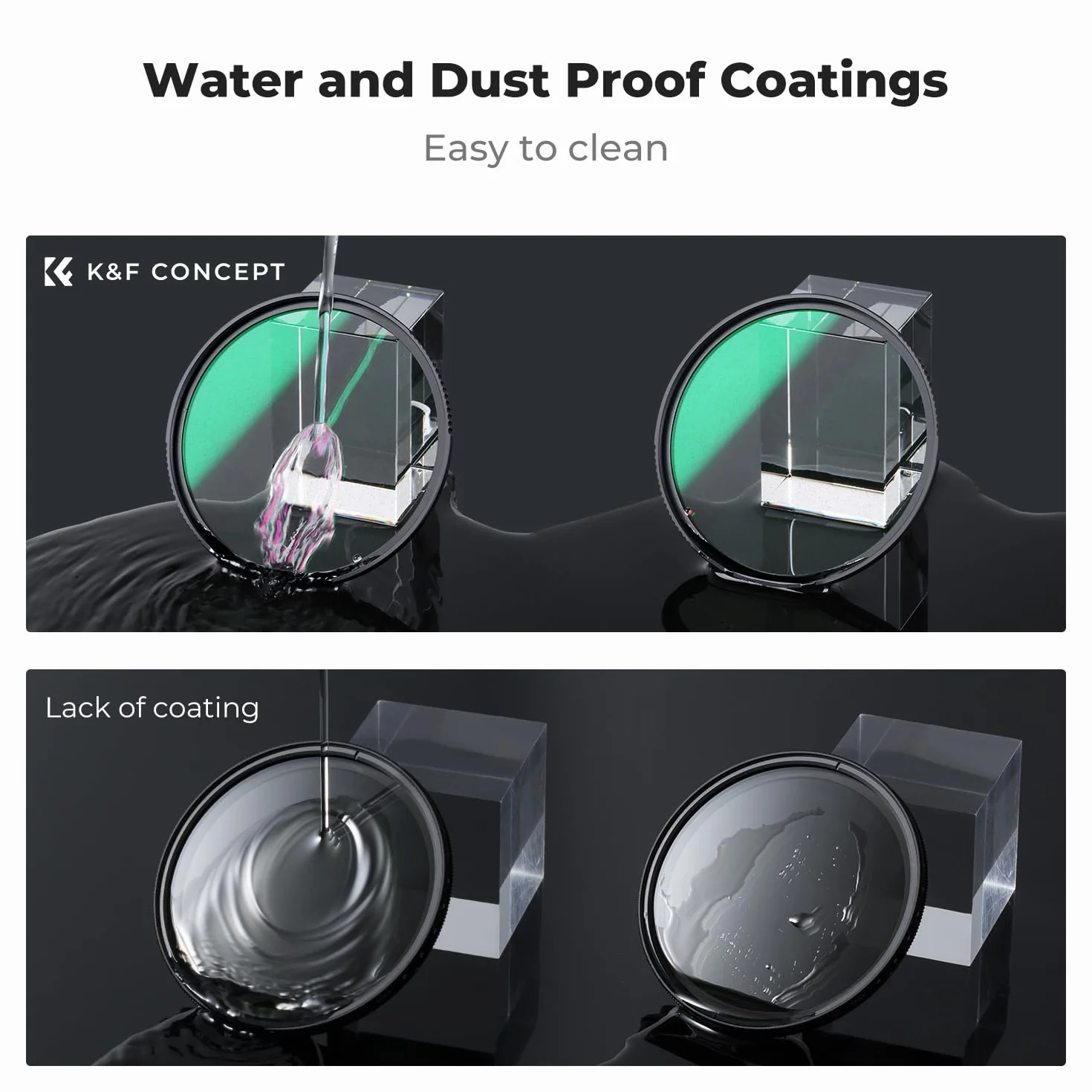 K&F CONCEPT Zestaw 67 mm Black Mist Filter 1/4 i 1/8 Czarny dyfuzor do obiektywu aparatu cyfrowego