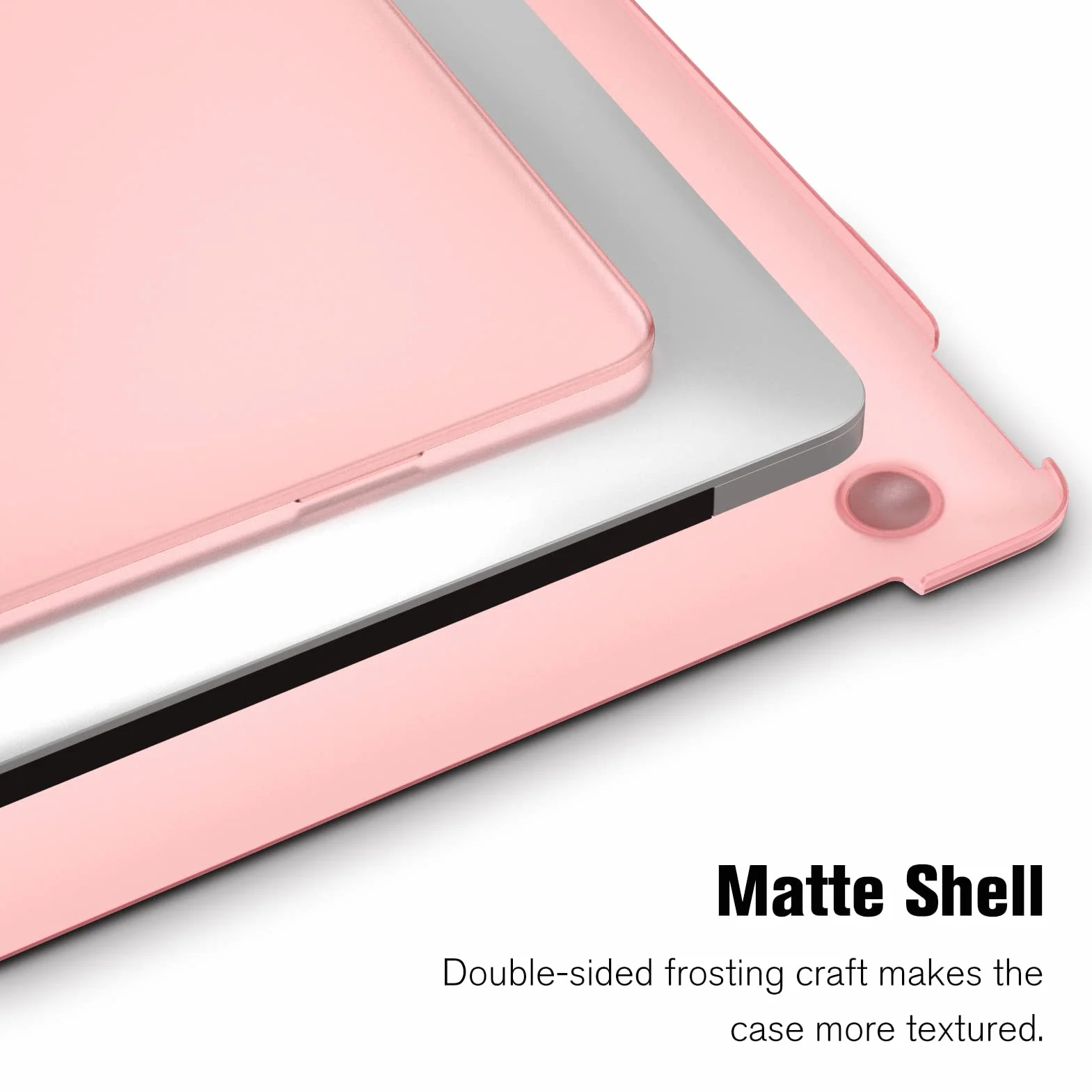 Fintie Etui Kompatybilne z MacBook Air 13 cali 2020/2019/2018 (A2337 M1, A2179, A1932) Matowe Odporne na Odciski Palców Różowe