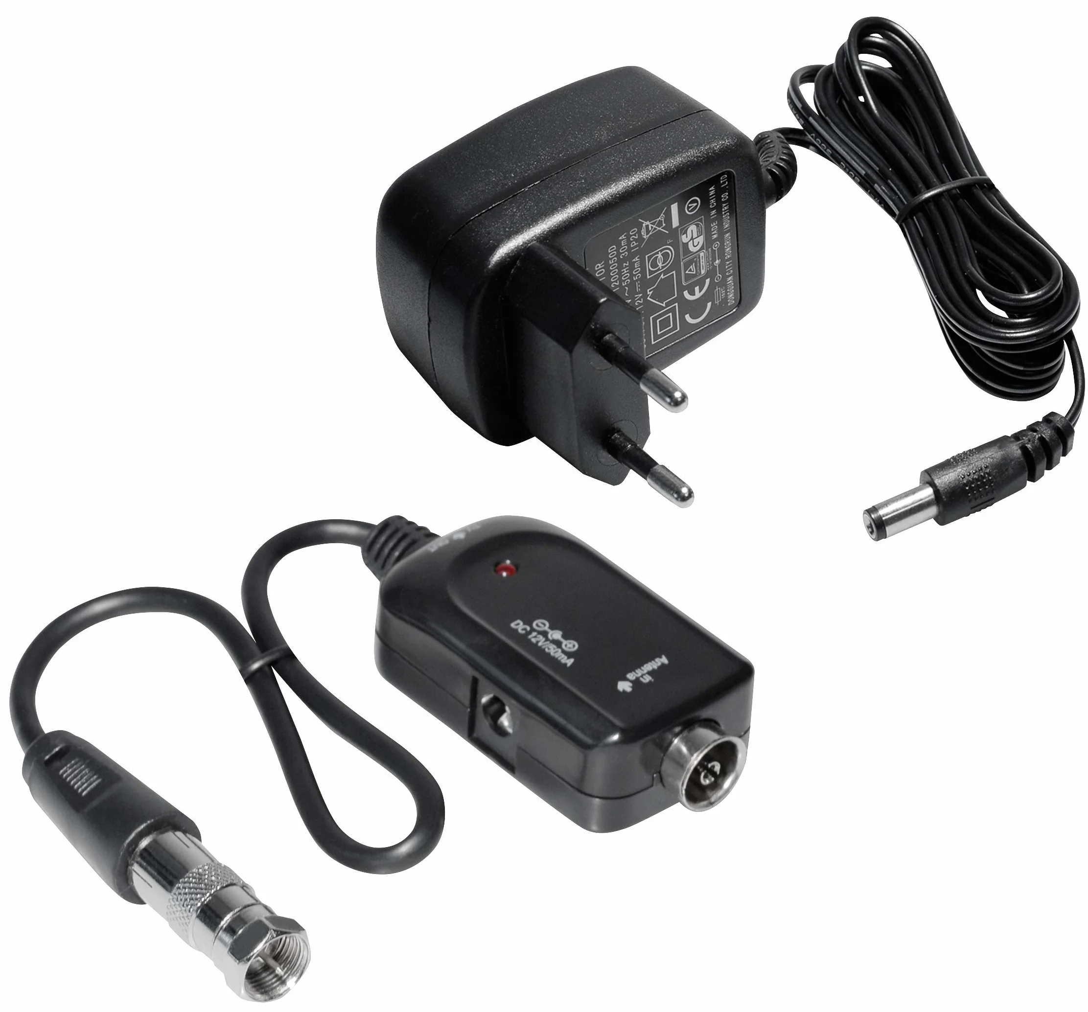 Transmedia FZDVBPL DVB-T zestaw do odbiornika bez zasilania 5 V/zasilacza/gniazda DC/kabel przyłączeniowy IEC/adapter