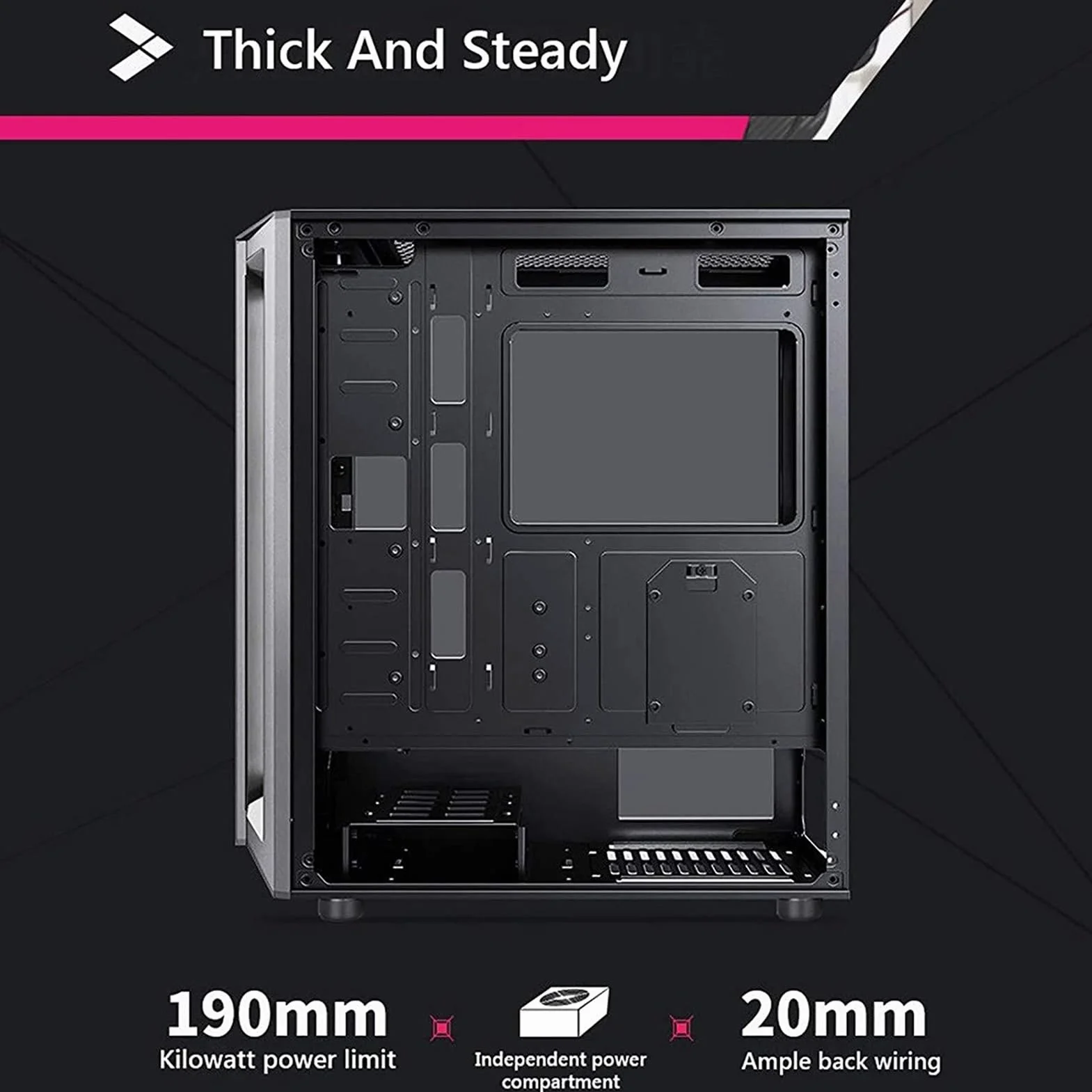 Obudowa do gier PC, obsługuje formaty ATX/M-ATX/ITX, wentylatory 6x120 mm, główna obudowa komputera chłodzona wodą 360°, odpowiednia do gier i pracy biurowej (Size : Style 2)