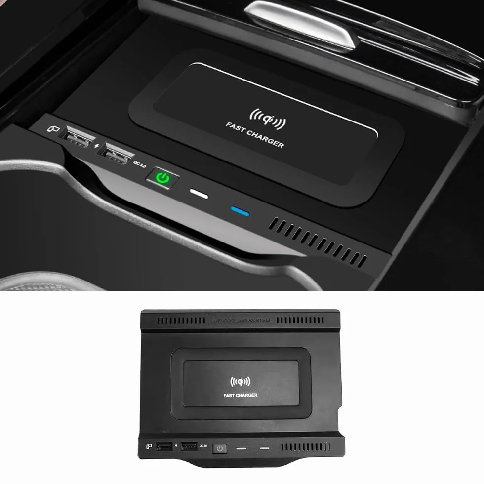 Bezprzewodowa ładowarka samochodowa, dla mercedes-benz, dla W177 C118 W247 GLA H247 CLA GLB X247 2019-2022 15W szybkie akcesoria do ładowania telefonu QI Panel ładowania bezprzewodowego pojazdu