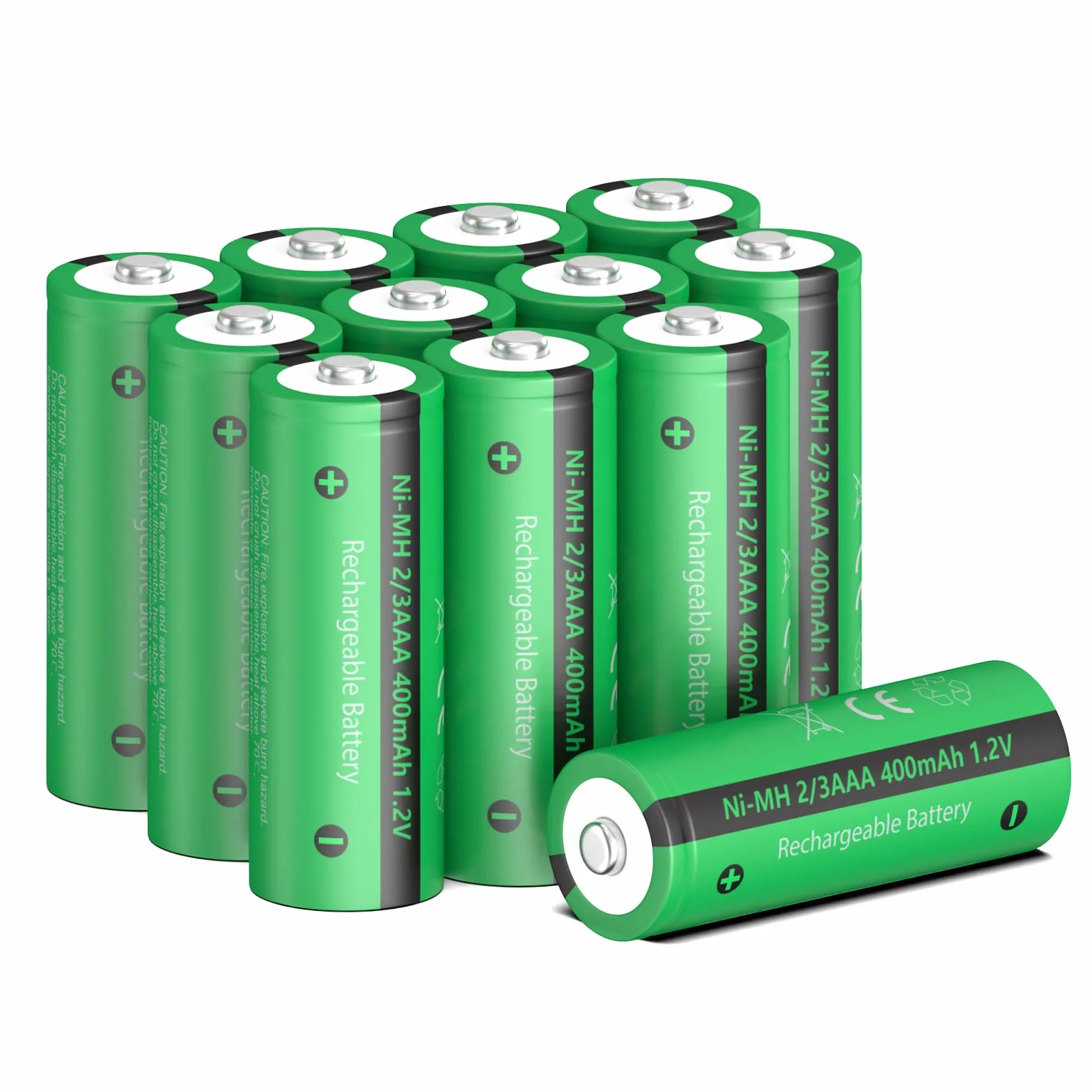 Akumulatory solarne NIMH, 2/3AAA, 1,2 V, 400 mAh, do oświetlenia ogrodowego, oświetlenia dekoracyjnego, 12 opakowań, PKCELL