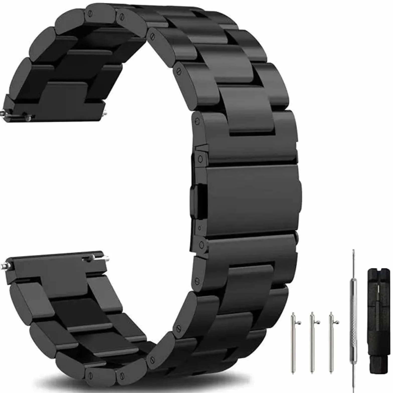 Pasek do zegarka ze stali nierdzewnej z szybkim zapięciem, metalowy, matowy, szczotkowany pasek do zegarka, 18 mm, 20 mm, 22 mm, zapasowy pasek dla mężczyzn i kobiet