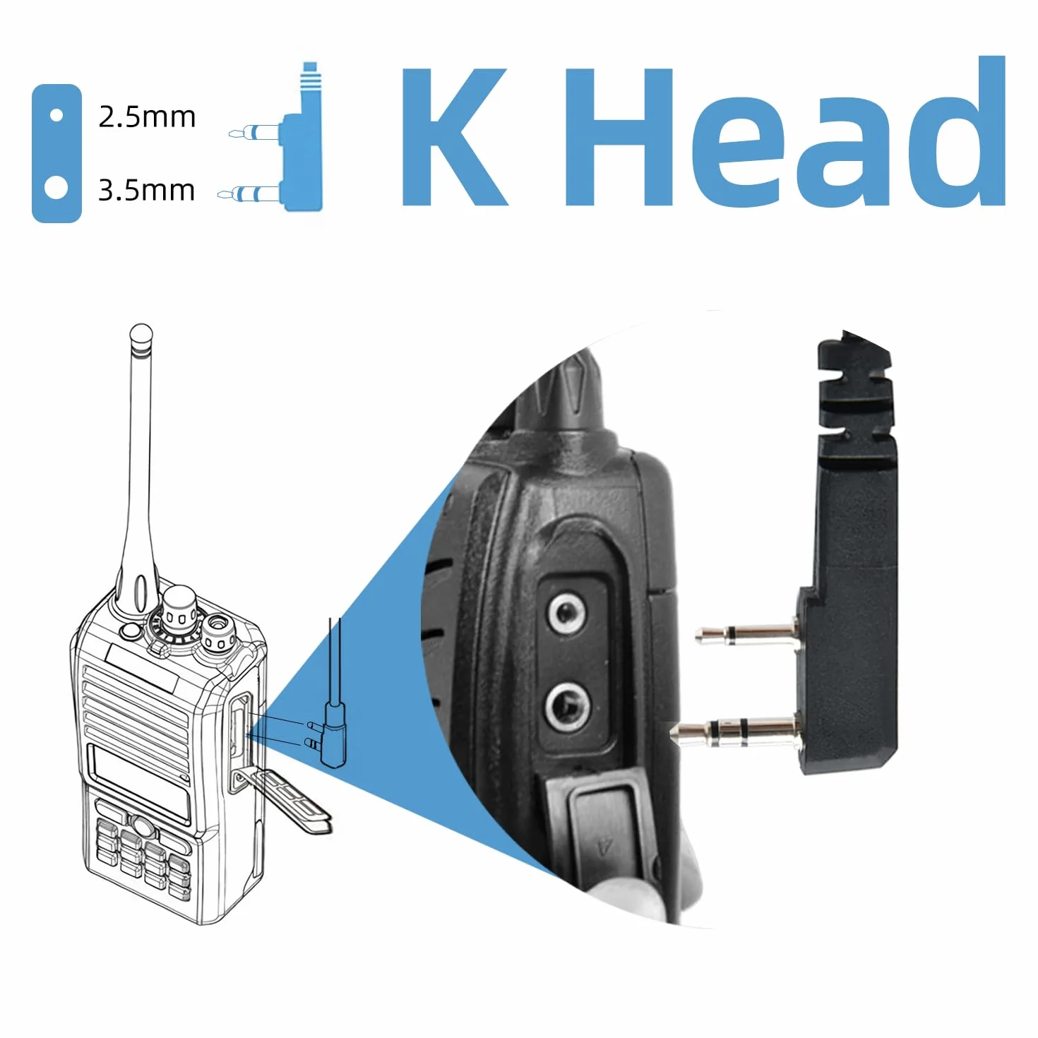Słuchawki Walkie-Talkie z mikrofonem, długie, 2-przewodowe, zestaw słuchawkowy, przezroczyste słuchawki douszne z rurką akustyczną, elastyczny, elastyczny kabel kompatybilny z 2-drożnymi