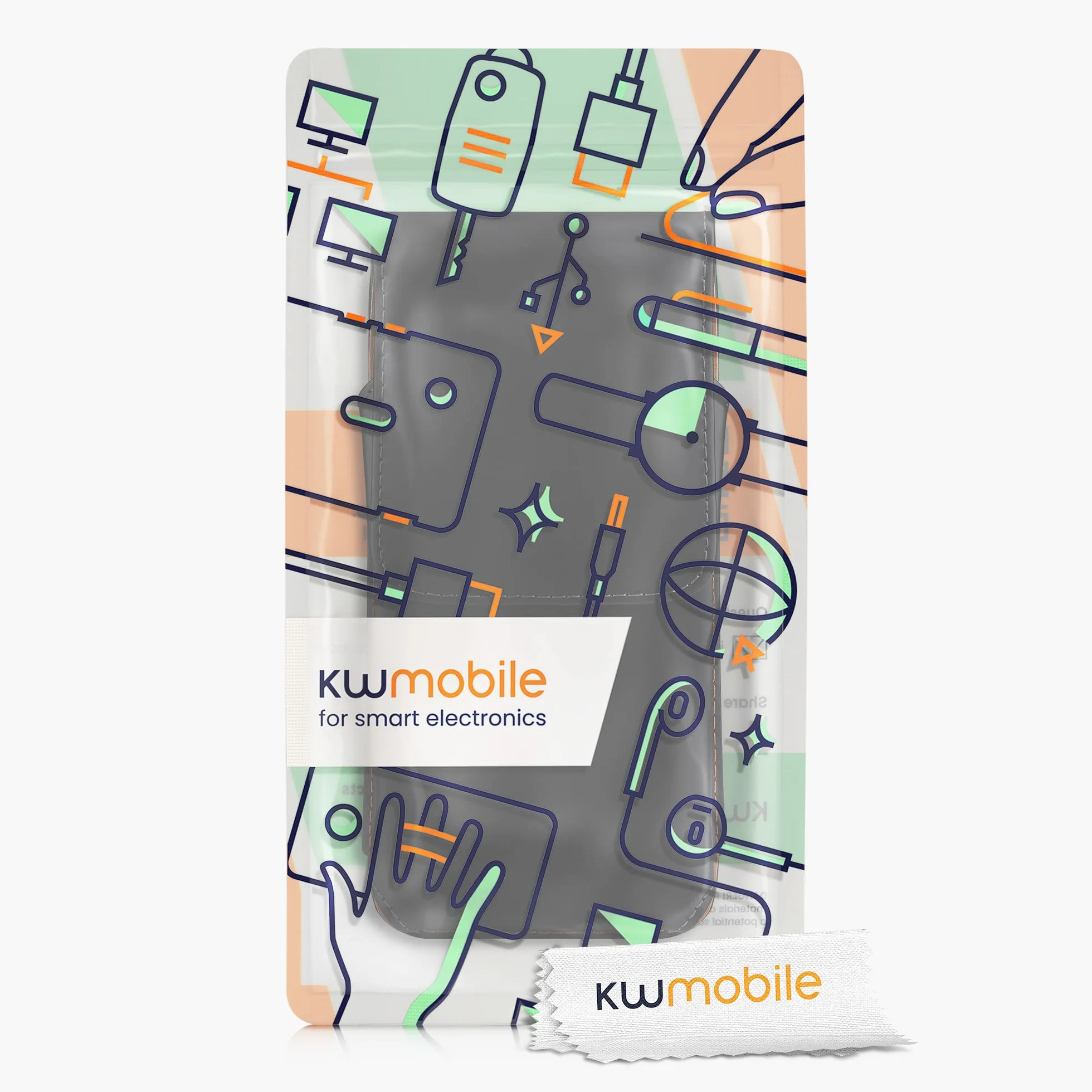 kwmobile Etui na pasek 17,2 x 8 cm na telefon komórkowy - uniwersalne etui na pasek ze sztucznej skóry - torba na smartfon z haczykiem - czarne