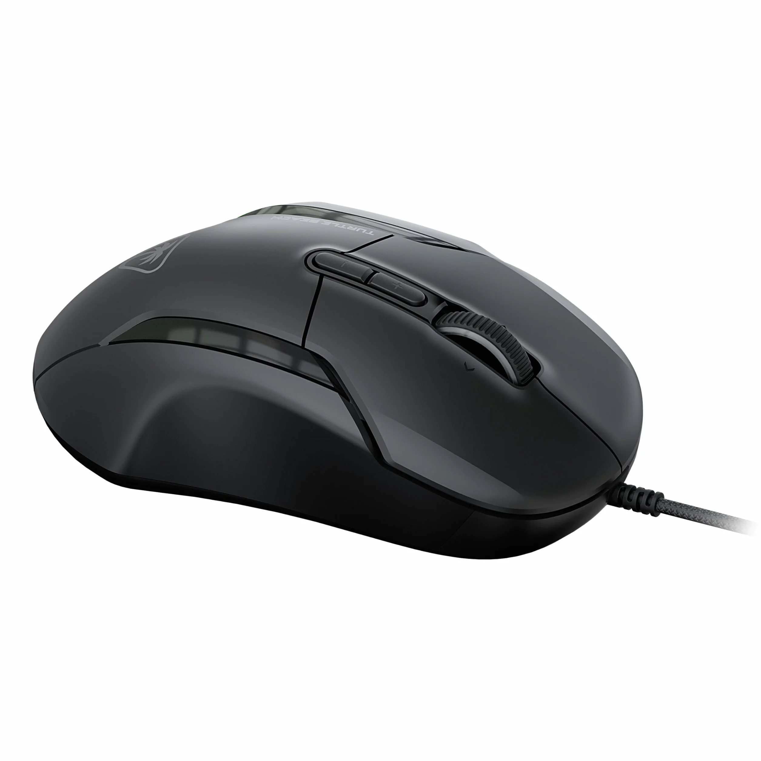 Turtle Beach Kone II Przewodowa ergonomiczna mysz do gier RGB, czujnik optyczny 26K DPI, prze??czniki optyczne 100 m, 23 konfigurowalne wej?cia, kó?ko przewijania 4D, czyste ?lizgacze PTFE, popielaty