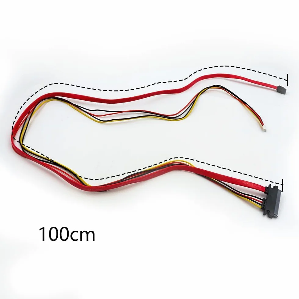 Namvo kabel zasilający dysk twardy zintegrowany, Mini-Ph2.0 4-pinowe gniazdo i SATA 3.0 wtyczka na SATA 22-pinowe (7+15-pinowe) kabel danych SATA 3 6 Gbit/s