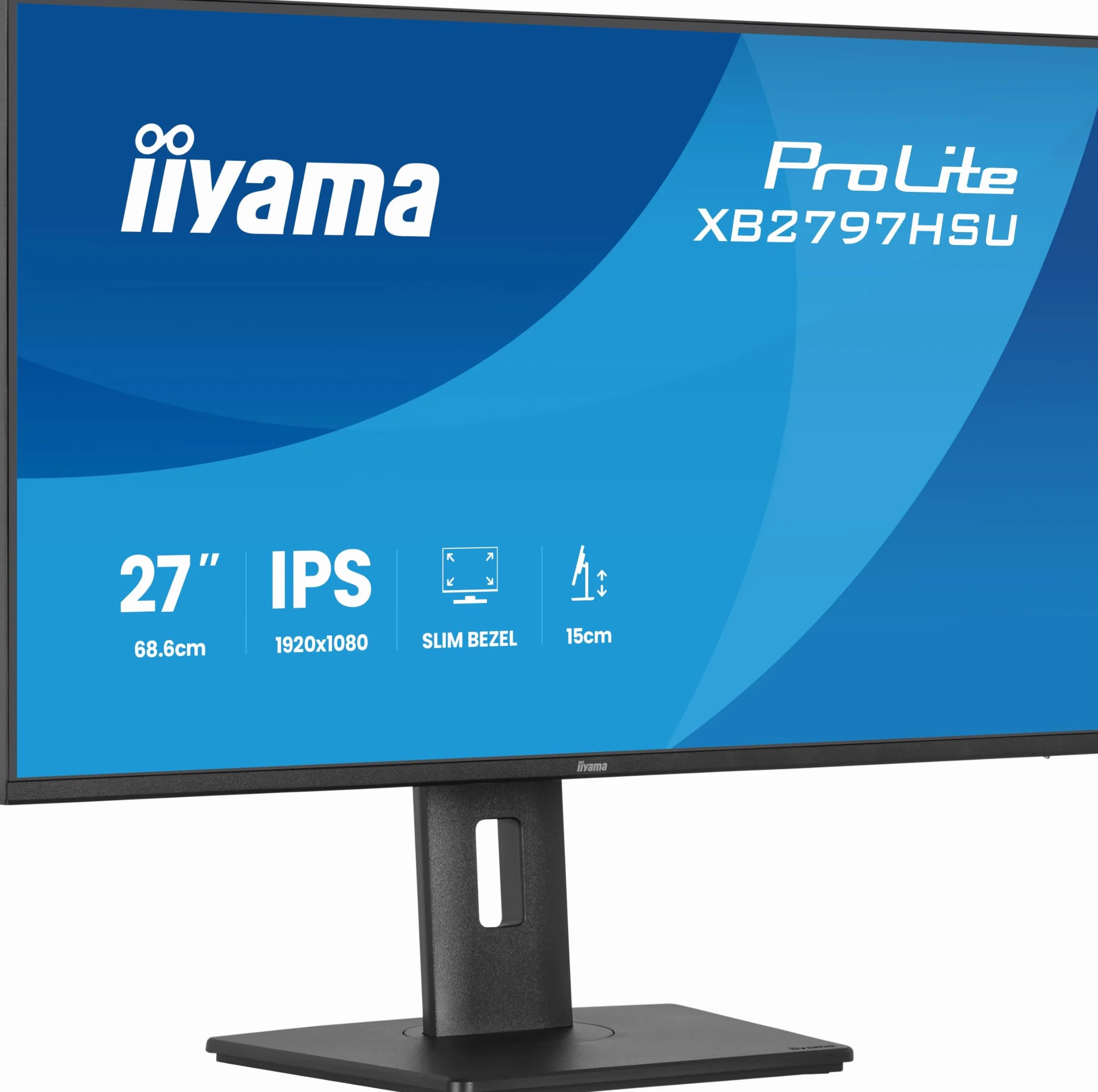 iiyama ProLite XB2797HSU-B1 Monitor PC 68,6 cm [27] 1920 x 1080 pikseli Full HD LED Nero (27 ProLite XB2797HSU-B1 Monitor - 27 Black IPS Monitor USB HDMI & DisplayPort)
