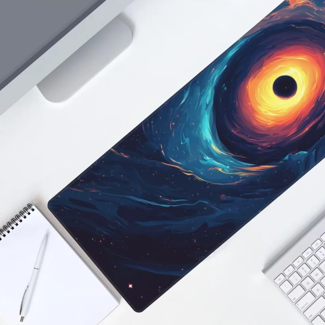 Universe 213HDM Duża podkładka pod mysz do gier, 150 x 60 cm, wodoodporna, czarna , antypoślizgowa gumowa podstawa, akcesoria biurowe, dekoracja biurowa