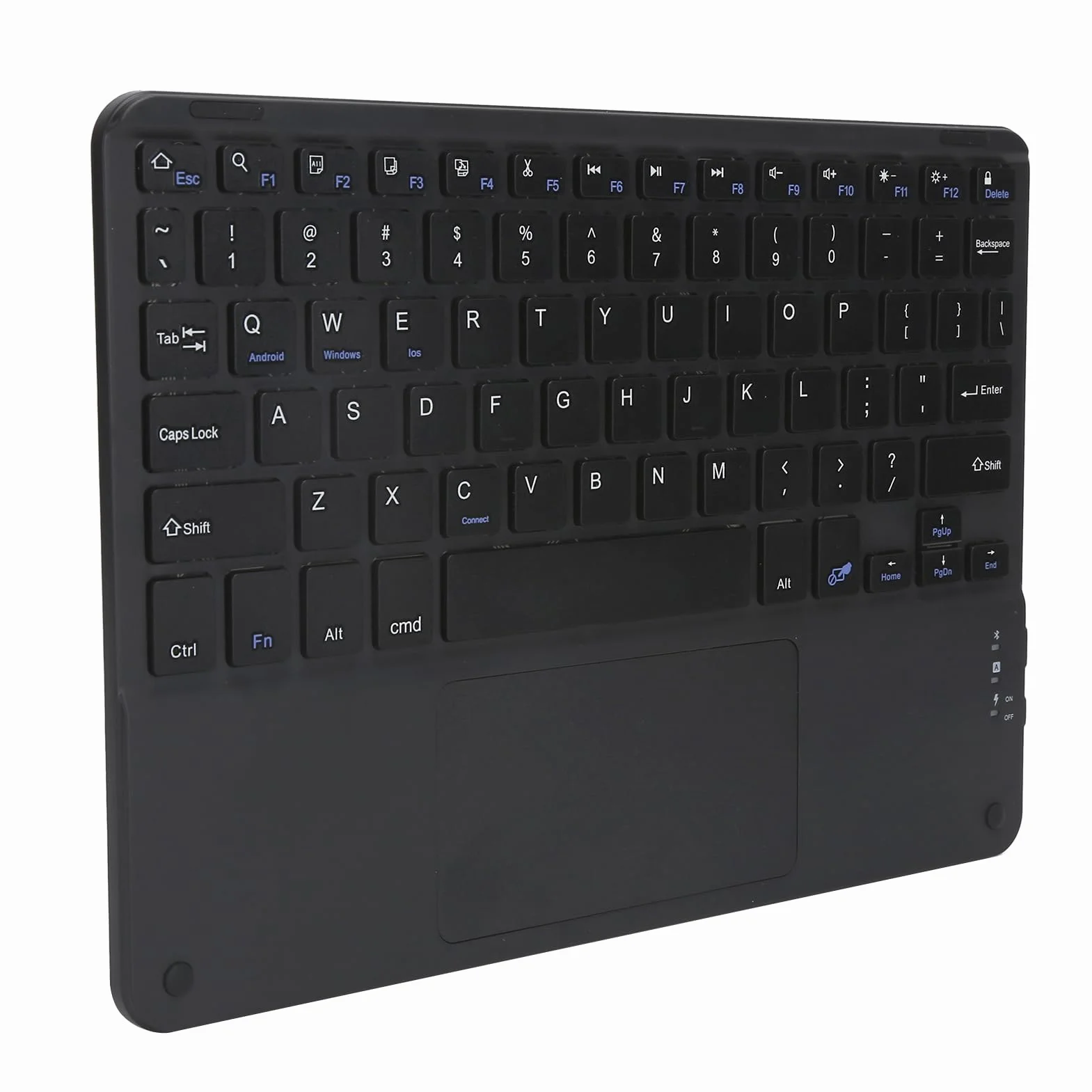 10-calowa Bezprzewodowa Klawiatura Bluetooth ze Smartfonami Touchpad, do Tabletów, Laptopów i Komputerów Stacjonarnych(czarny)