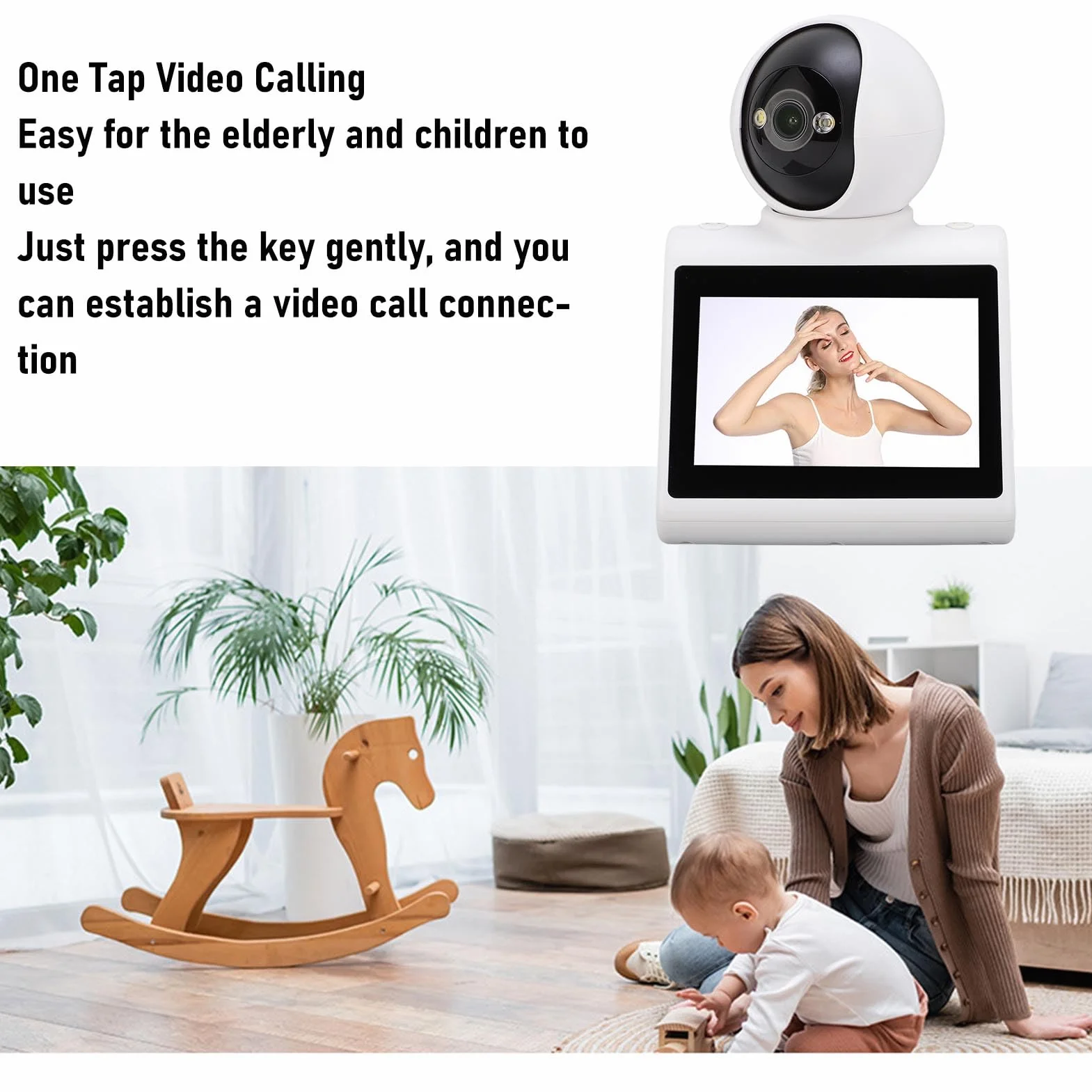 Annadue ZABAWKA KAMIONA BEZPIECZEŃSTWA Walka, HD Dwukierunkowa Kamera Wideo 2MP Wi -Fi Indoor Security Camera z Jednym Kliknięciem Smart Alarm Call Call (128GB)