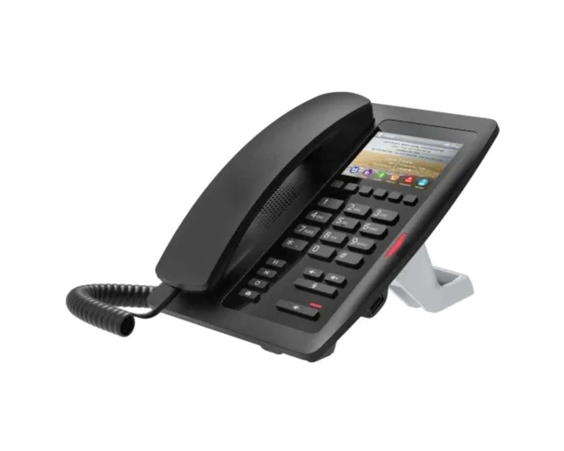Fanvil H5W Telefon IP Wi-Fi, 3,5, kolorowy wyświetlacz z 2 liniami SIP, idealny do szpitala, centrum handlowego, hotelu (czarny)