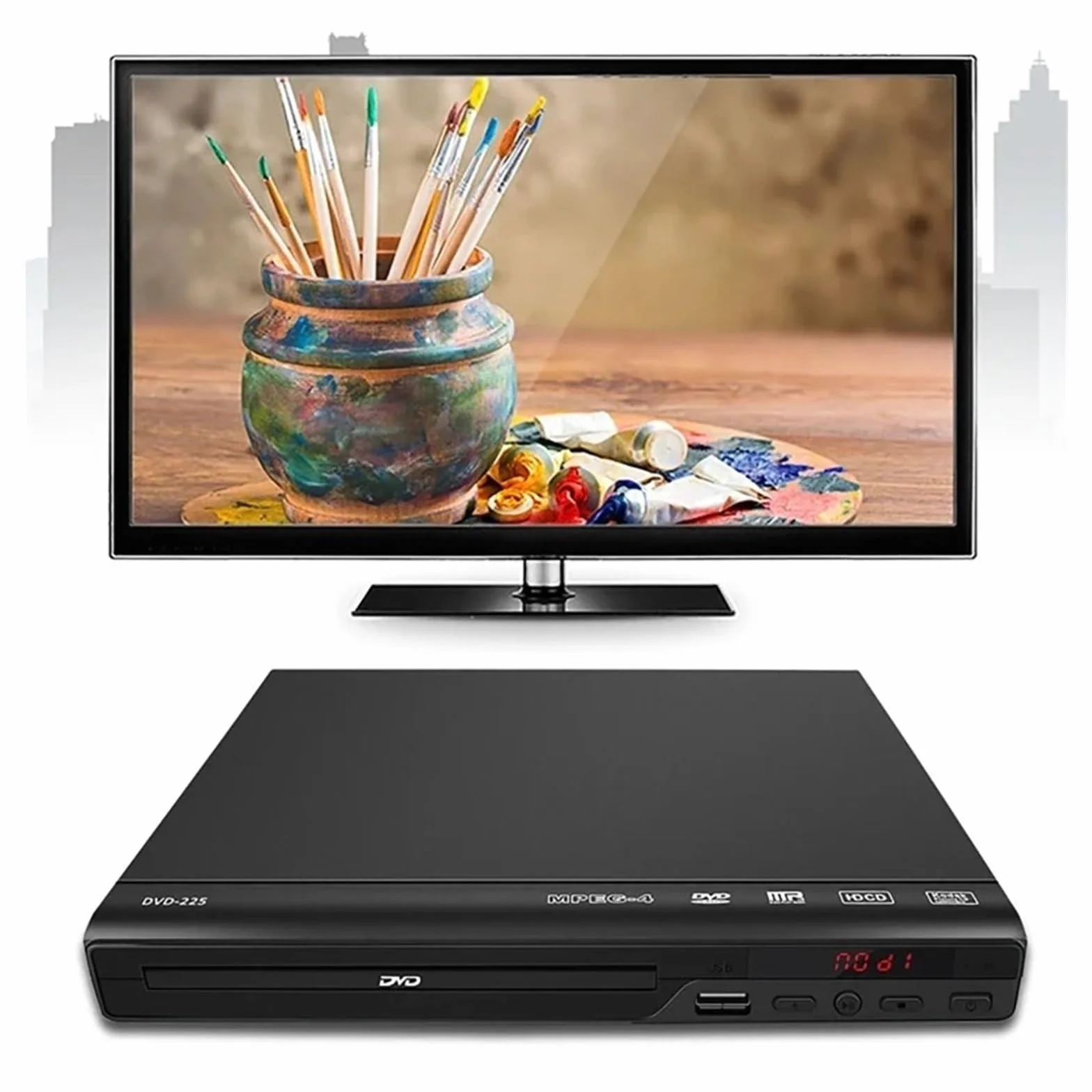 Odtwarzacz DVD Full HD 1080P Multi Region Home TV Multimedia Płyt CD MP3 MP4 RW VCD System Kina Domowego Wyczyść Proces Odtwarzania