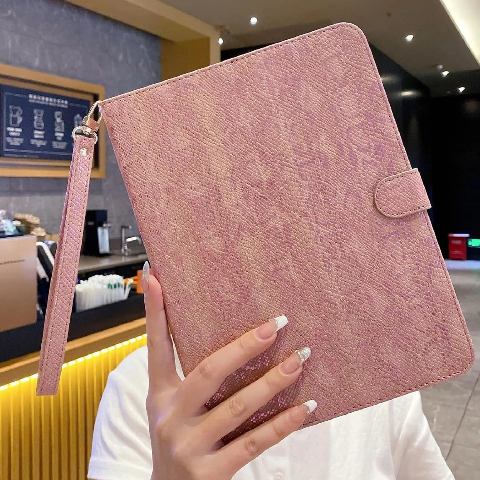 Brokatowe etui na iPada (A16) 11. generacji 2025 / iPad 10. generacji 27.7 cm 2022 – błyszczące etui z uchwytem na ołówki, paskiem na nadgarstek i automatycznym uśpieniami/budzeniem, stylowe