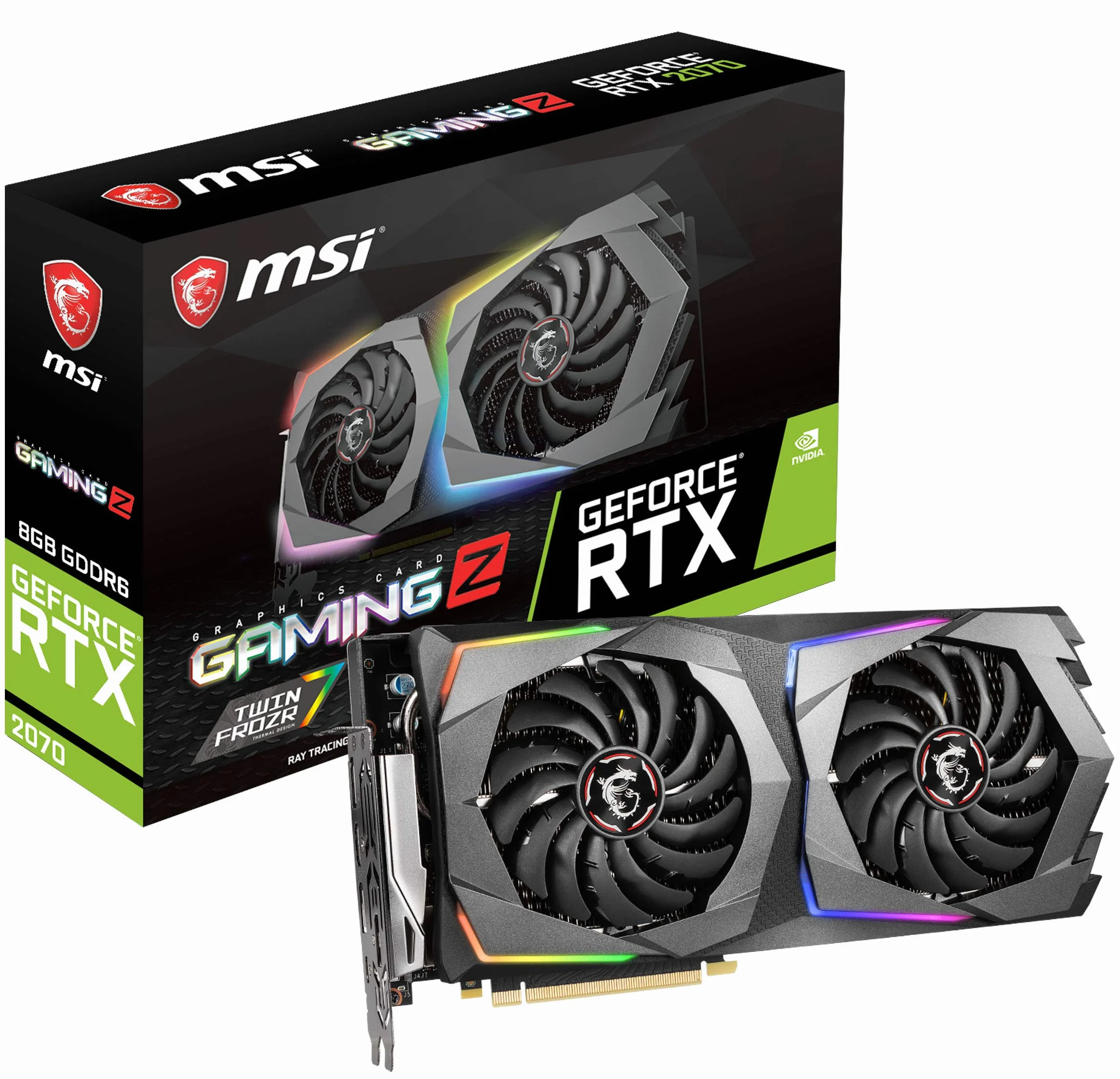 MSI GAMING GeForce RTX 2070 8 GB GDRR6 256-bitowa karta graficzna HDCP (RTX 2070 GAMING Z 8G)