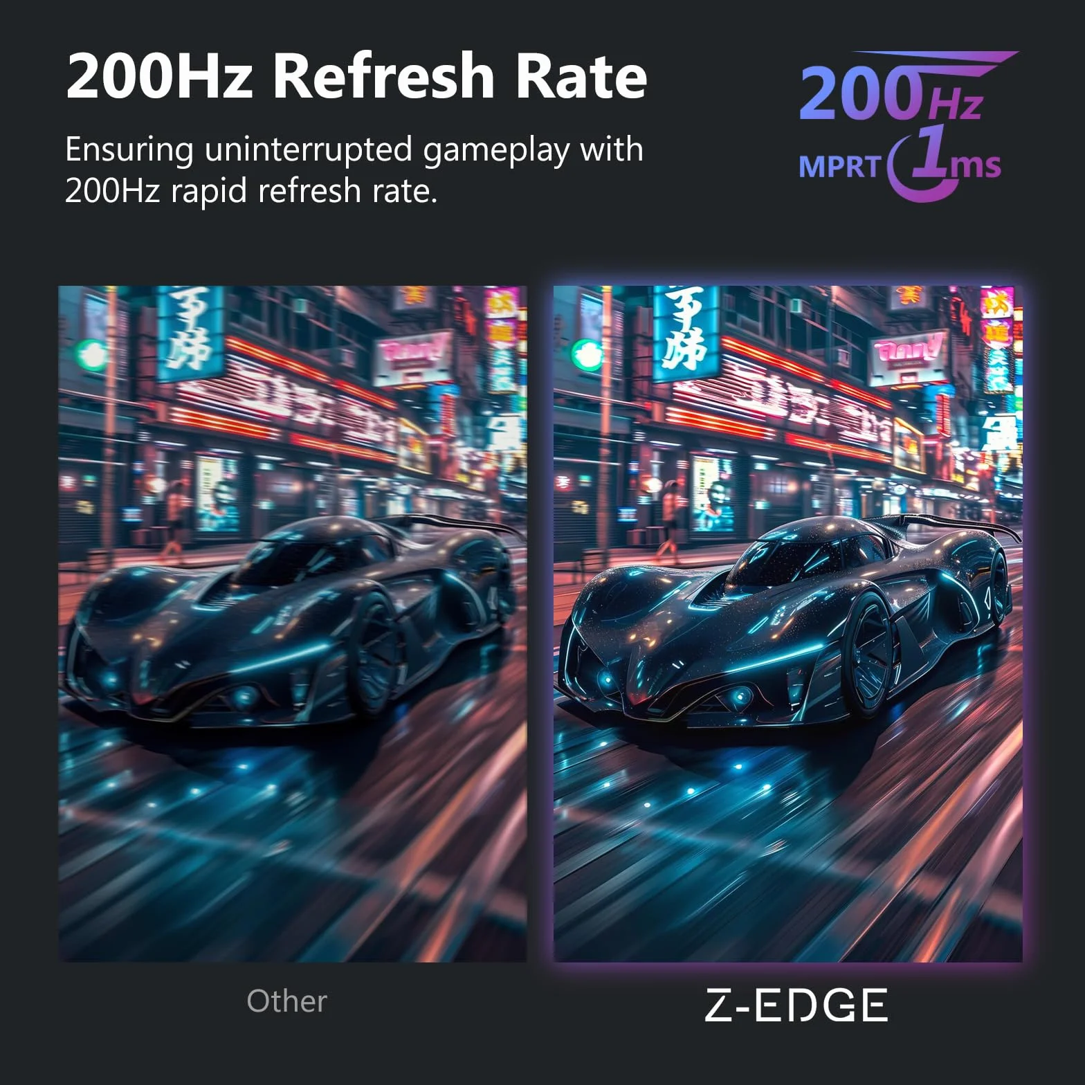 Z-Edge Zakrzywiony ekran komputerowy do gier 27 cali 200 Hz, 1ms, FreeSync, monitor FHD 1080P z kablem DP, 350cd/m², 1500R VA, bezramowe HDMI2.1 & DP1.4, VESA, sRGB 99%, 178° kąt widzenia